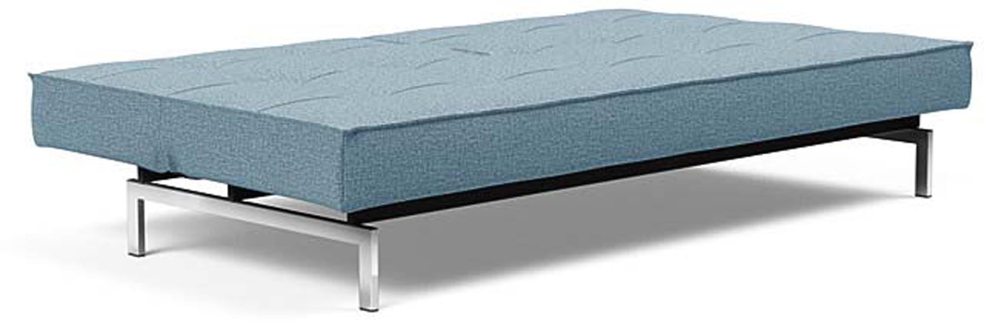 Erleben Sie das elegante Splitback Sofabett 115 Chrom von Innovation Living – ideal für moderne Räume und entspannende Nächte.