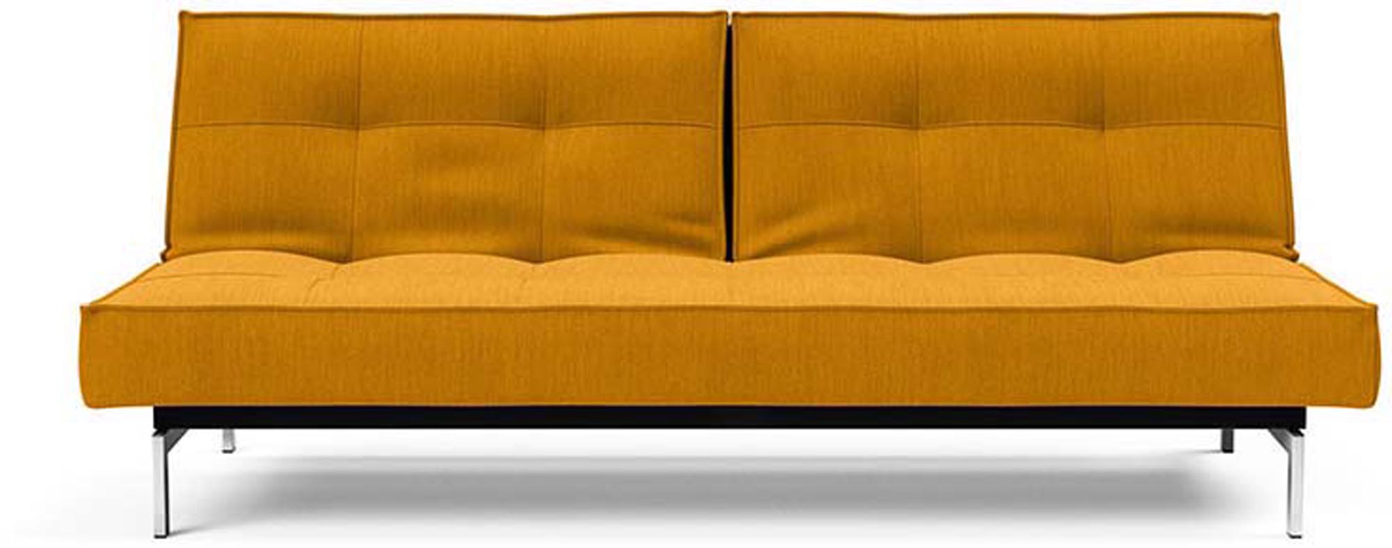 Erleben Sie das elegante Splitback Sofabett 115 Chrom von Innovation Living – ideal für moderne Räume und entspannende Nächte.