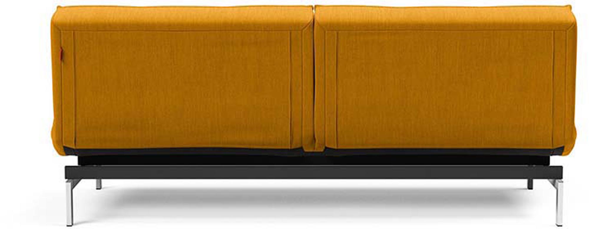 Erleben Sie das elegante Splitback Sofabett 115 Chrom von Innovation Living – ideal für moderne Räume und entspannende Nächte.