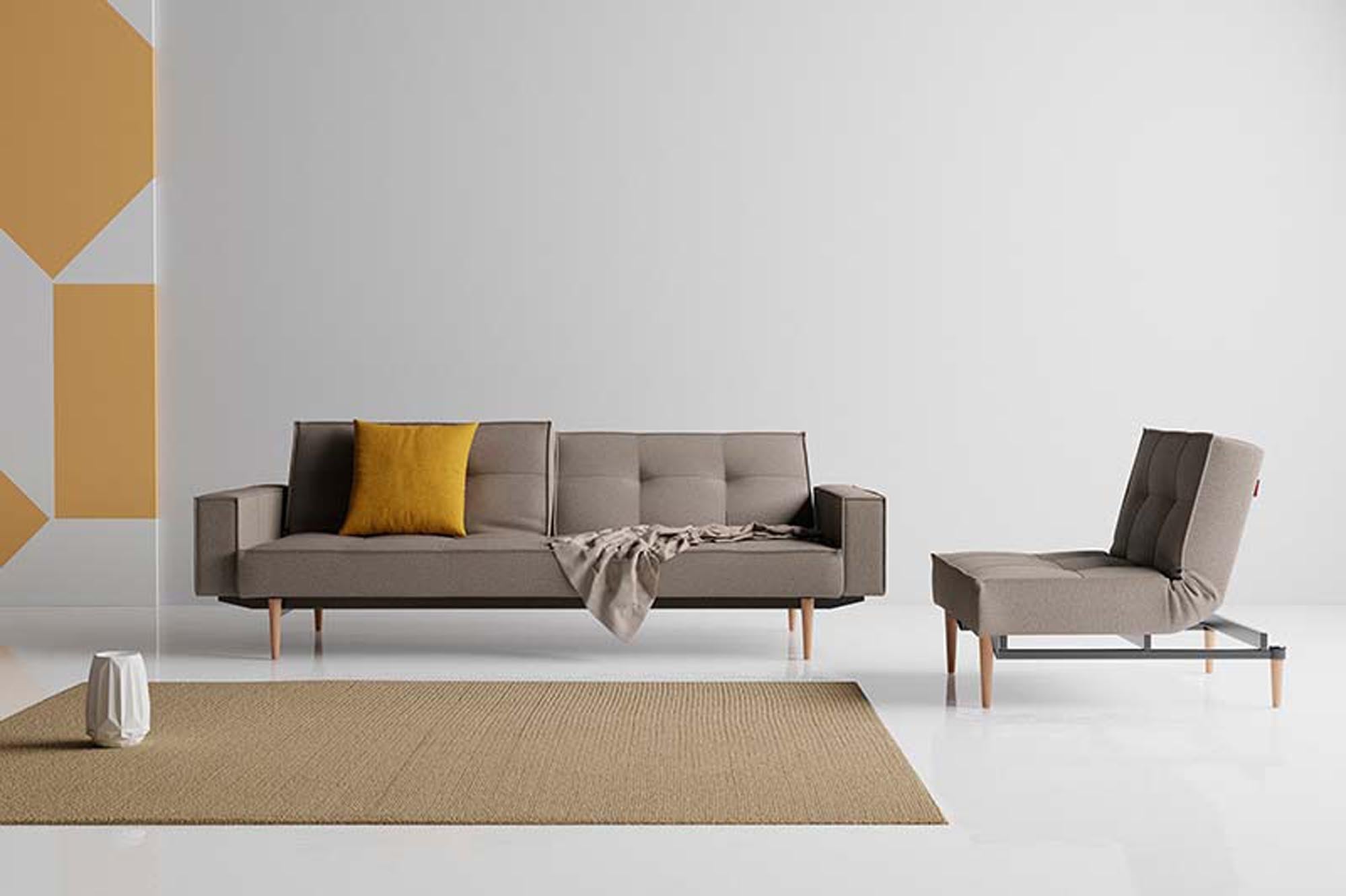 Erleben Sie das elegante Splitback Sofabett 115 Styletto von Innovation Living – perfekt für stilvolle Räume und komfortable Nächte.