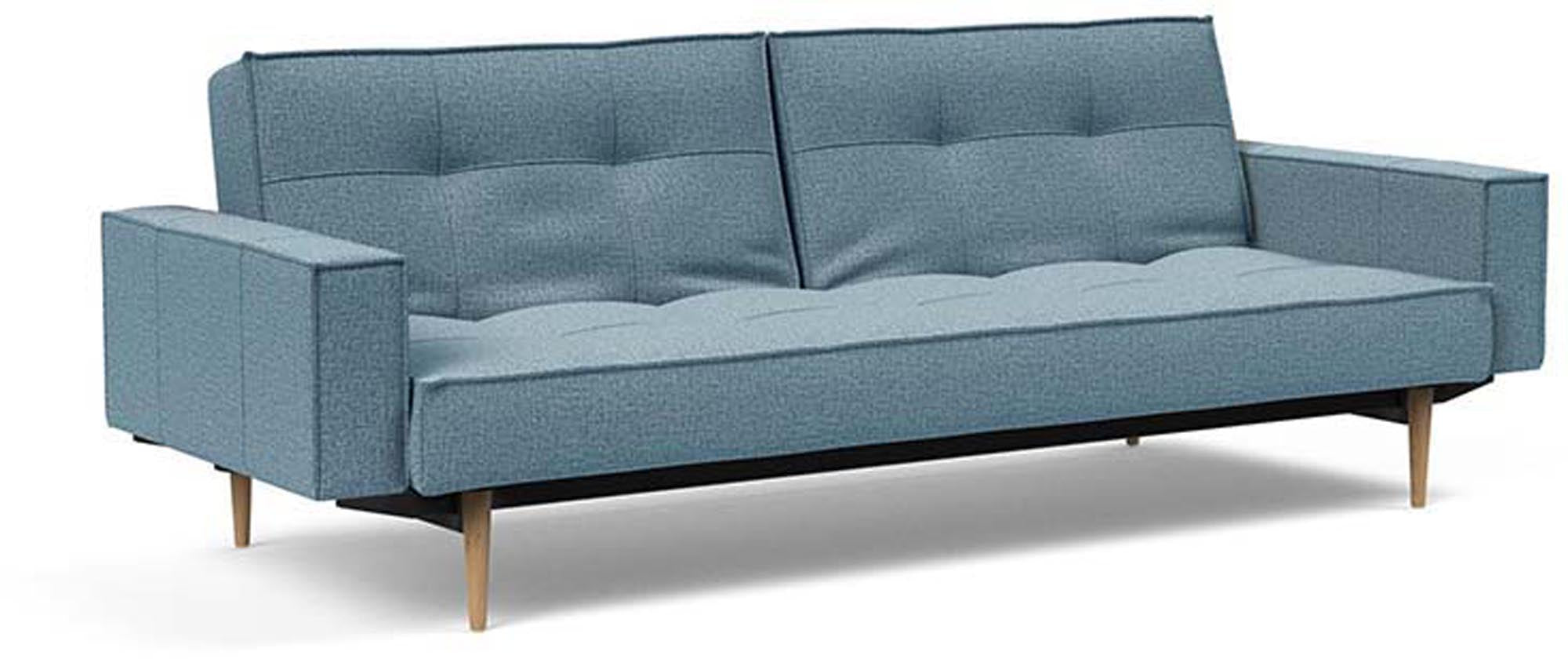 Stylisches Splitback Sofabett 115 Styletto von Innovation Living mit eleganten Armlehnen – perfekt für flexible Wohnkonzepte und gemütliche Entspannung.