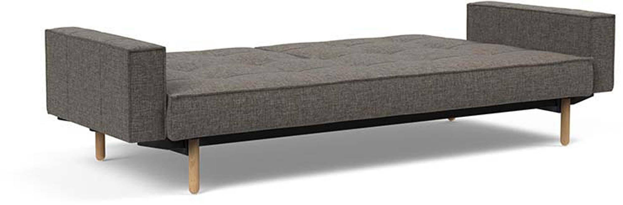 Modernes Splitback Sofabett 210 Stem mit verstellbaren Armlehnen.