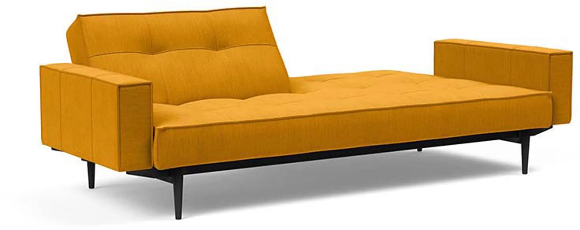 Das Splitback Sofabett 115 Styletto von Innovation Living bietet stilvolle Flexibilität und Komfort. Perfekt für moderne Wohnräume und Übernachtungsgäste.