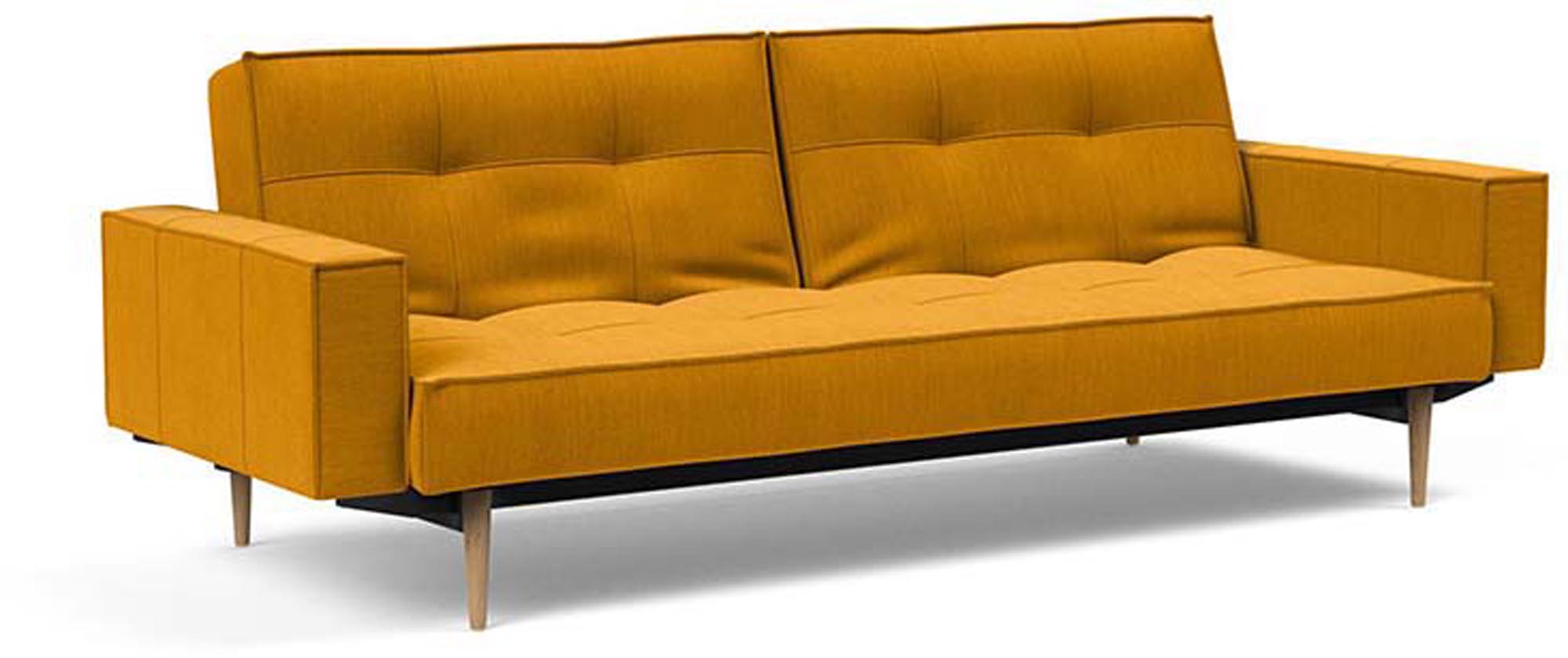 Elegantes Splitback Sofabett 210 mit Armlehnen von Innovation Living.