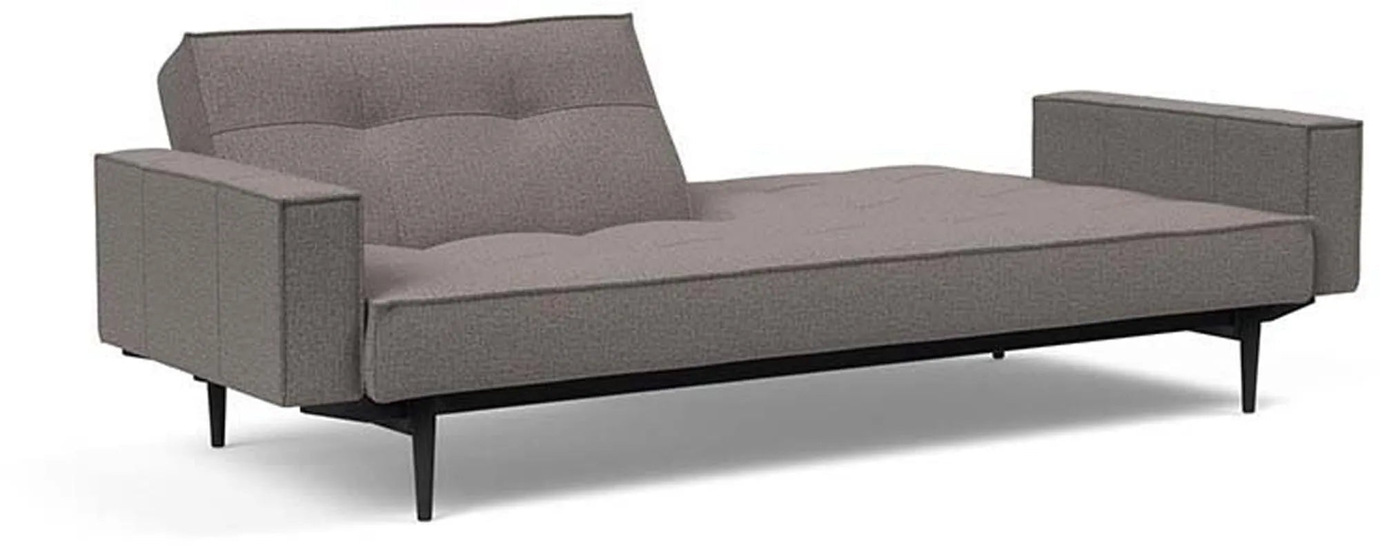 Elegantes Splitback Sofabett 115 Styletto von Innovation Living mit praktischen Armlehnen – perfekt für stilvolle und flexible Wohnlösungen.