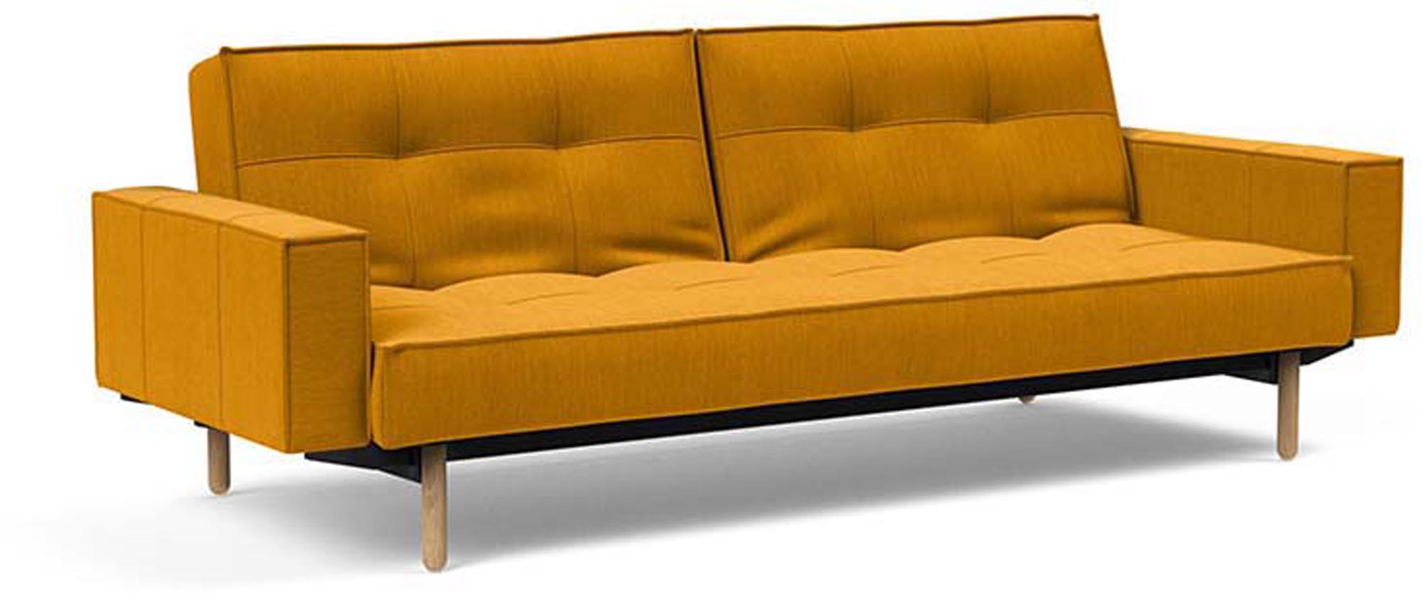 Das Splitback Sofabett 210 Stem mit Armlehnen von Innovation Living bietet stilvollen Komfort und vielseitige Funktionalität.