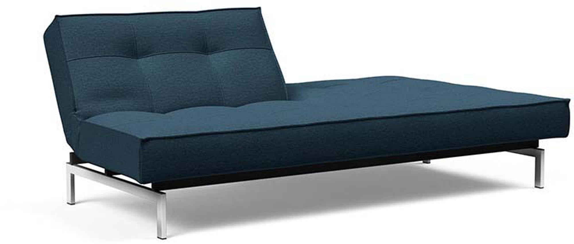 Erleben Sie das elegante Splitback Sofabett 115 Chrom von Innovation Living – ideal für moderne Räume und entspannende Nächte.