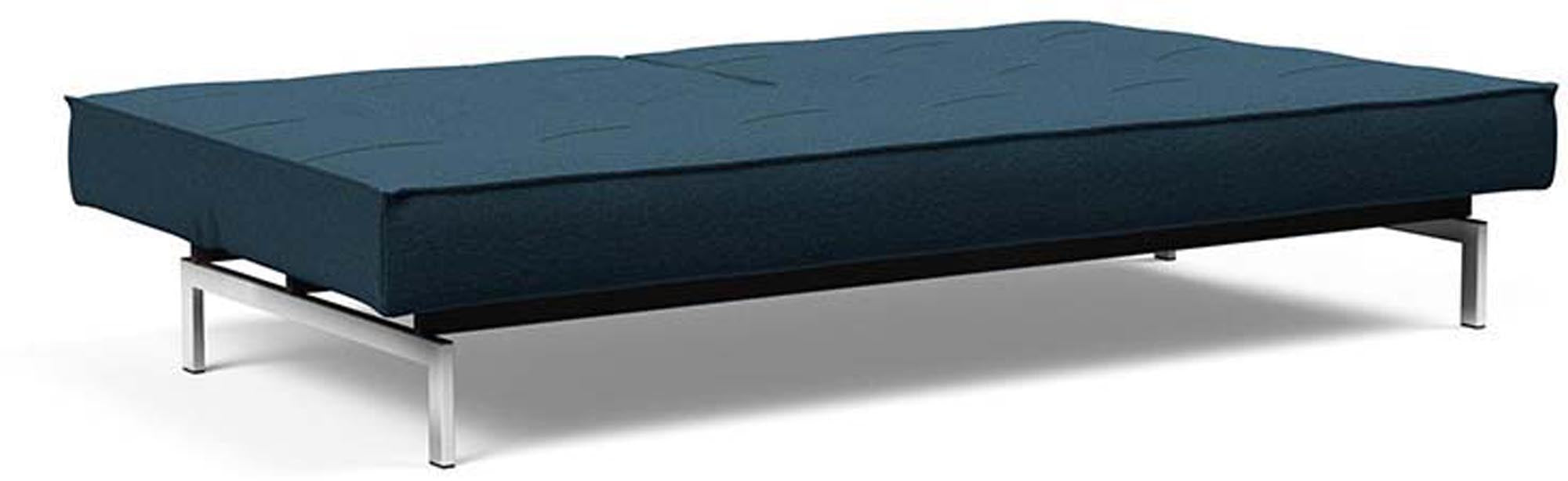 Erleben Sie das elegante Splitback Sofabett 115 Chrom von Innovation Living – ideal für moderne Räume und entspannende Nächte.