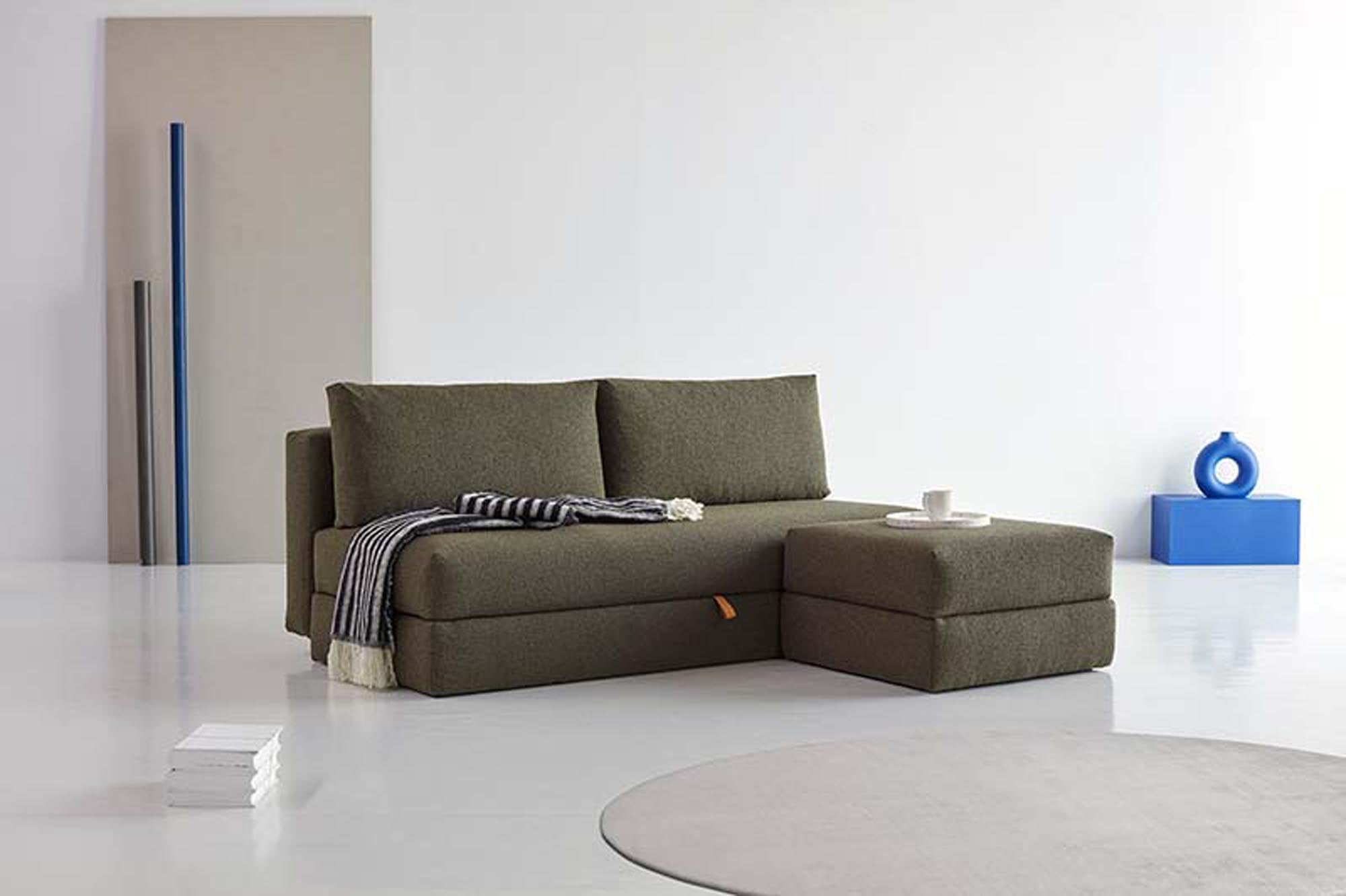 Osvald Sofabett 150: Elegantes Schlafsofa mit integriertem Stauraum. Ideal für kleine Räume und gemütliche Nächte. Funktional und modern.
