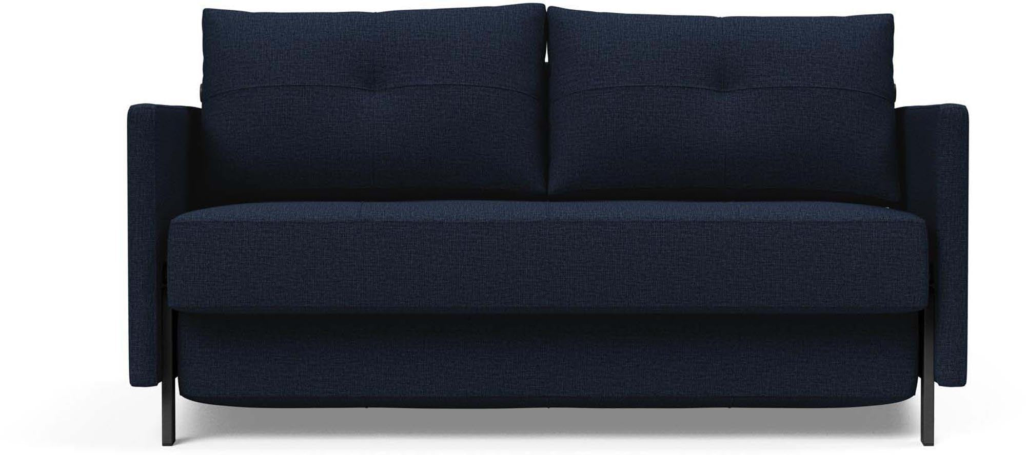 Das Cubed Klappsofa 140 mit Armlehnen von Innovation Living: modernes Design, Funktionalität und Komfort in einem kompakten Bettsofa.