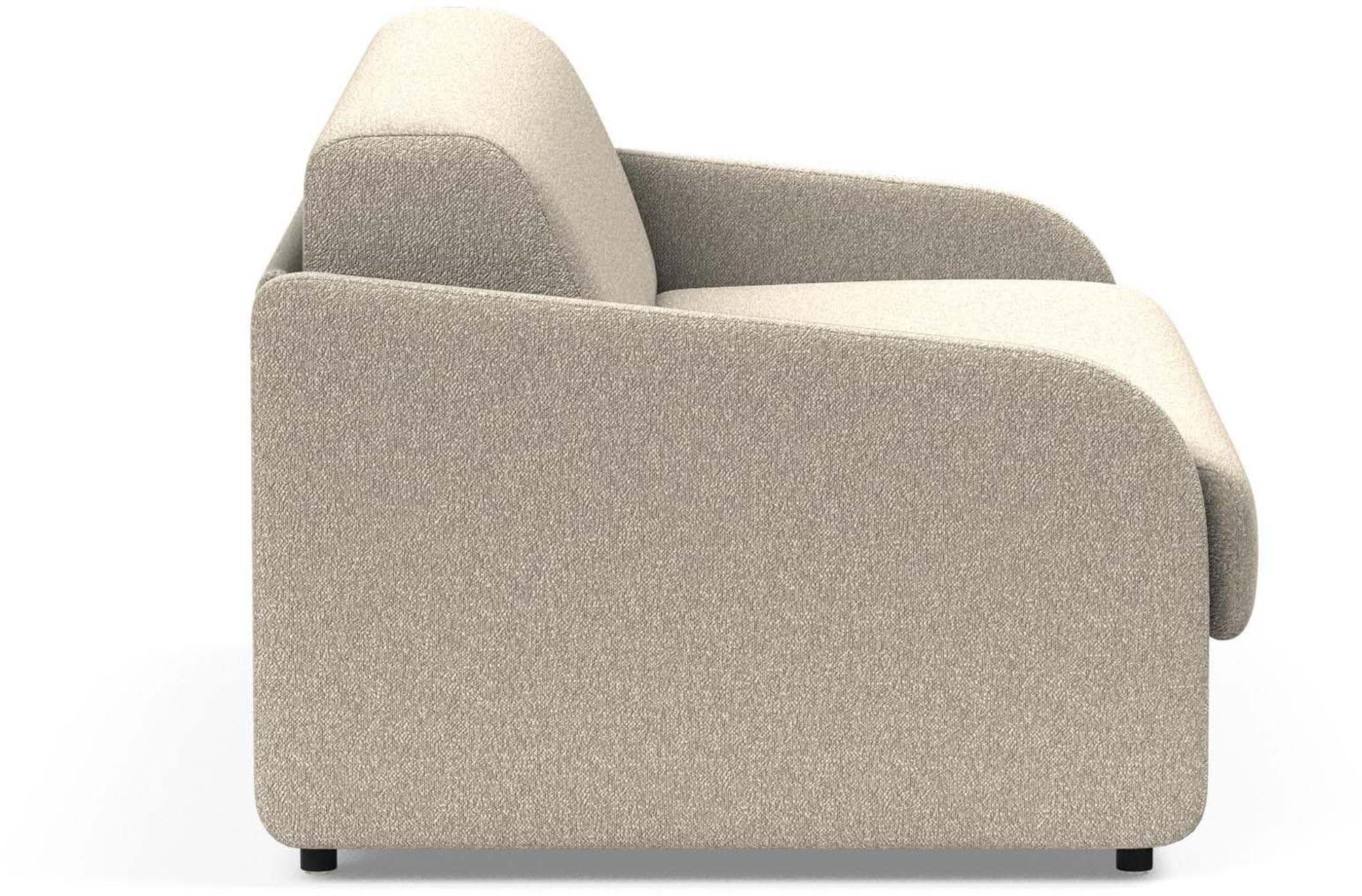 Eivor Klappsofa 140: Elegantes Schlafsofa mit innovativer Dual-Matratze, ideal für kleine Räume und gemütliche Übernachtungen.