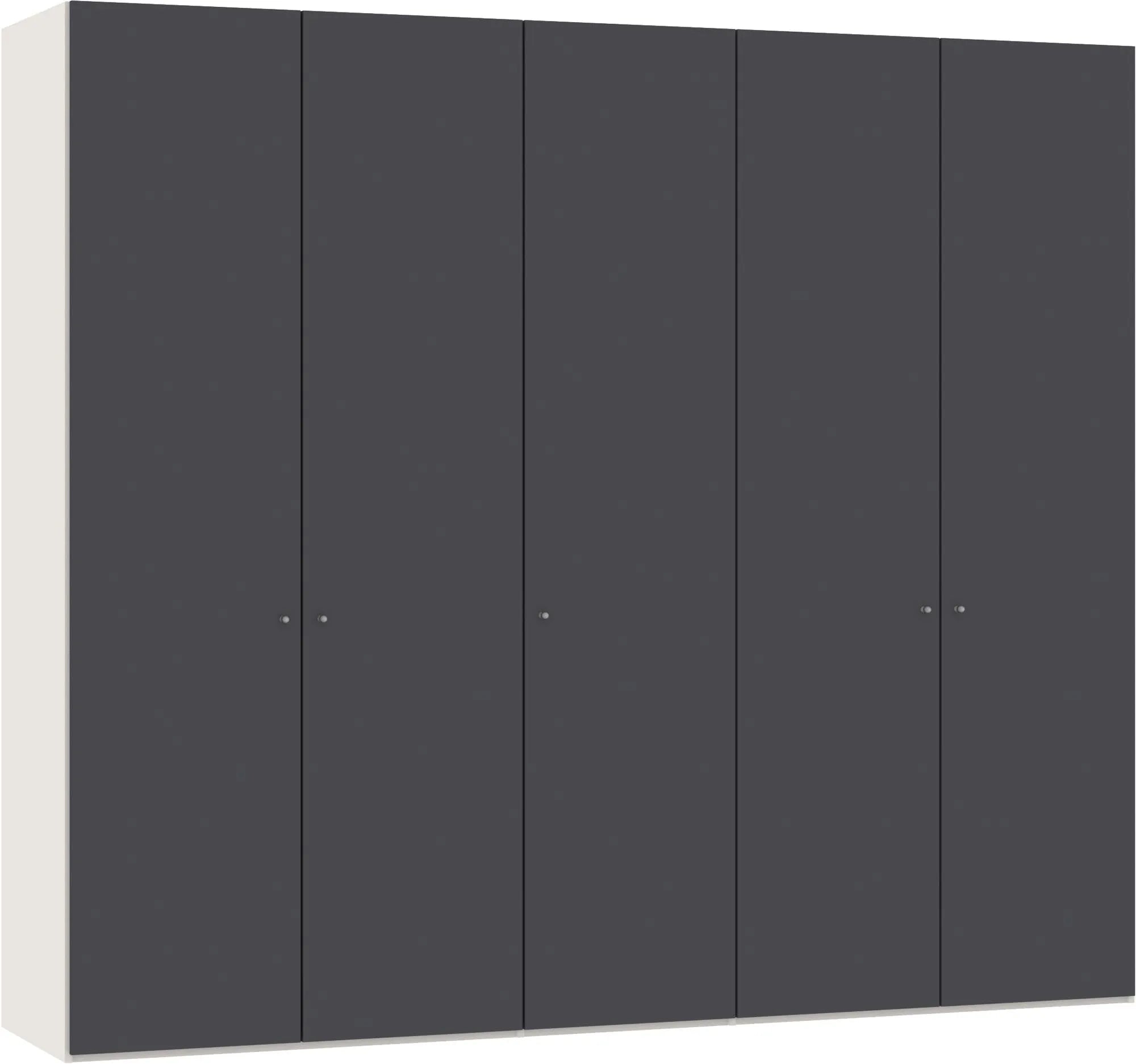 Jutzler 5-türiger Drehtürenschrank in Anthrazit für optimale Raumlösung.