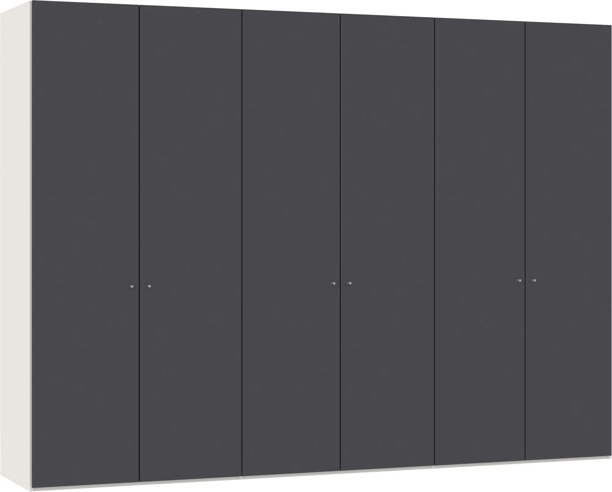 Jutzler Drehtürenschrank: 6 Türen, anthrazit, modernes Raumwunder.