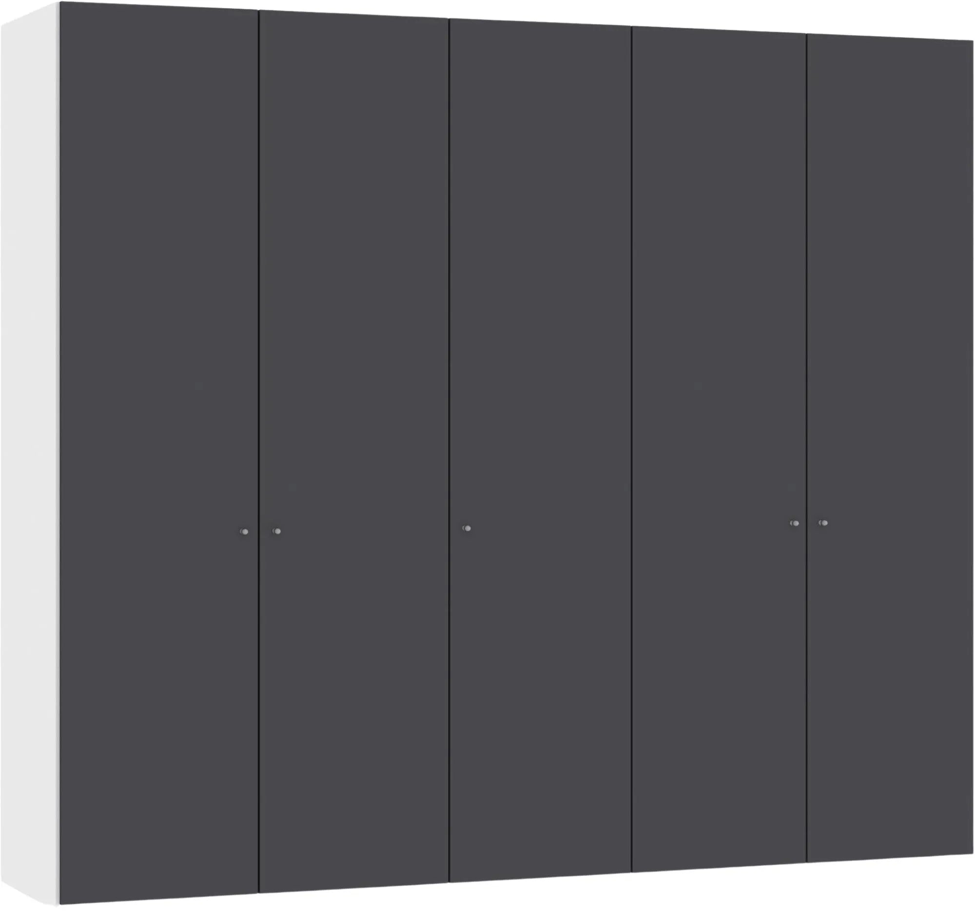 Moderner 5-türiger Drehtürenschrank in Anthrazit von Jutzler.