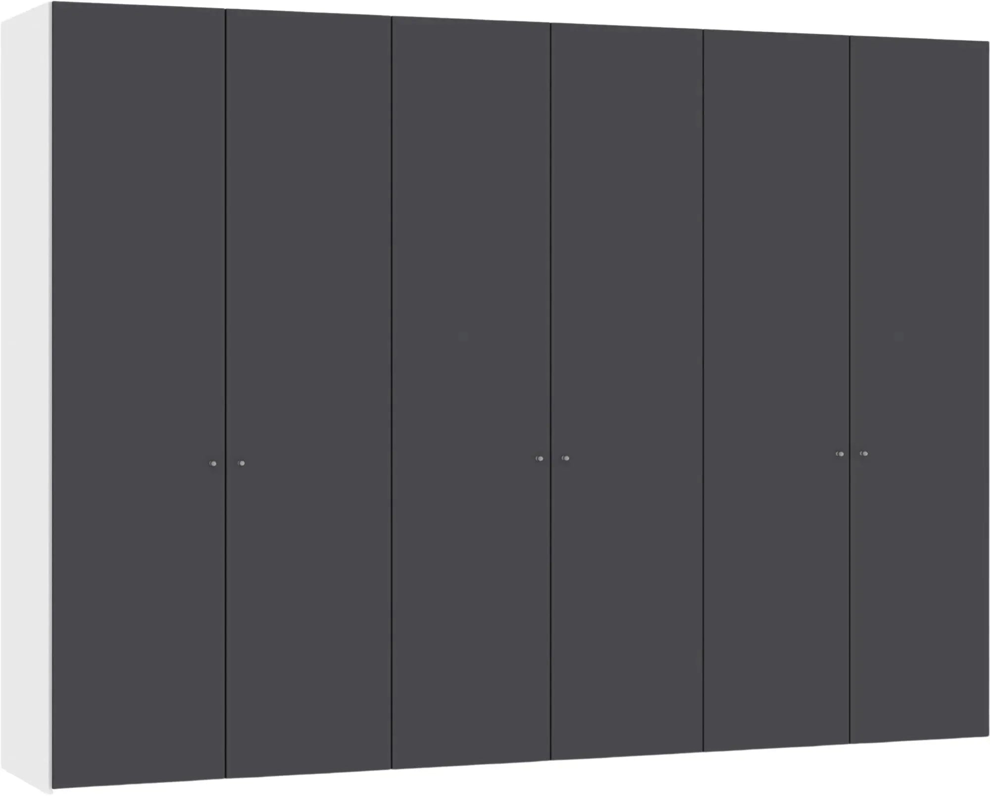 Stilvoller 6-türiger Kleiderschrank in Anthrazit von Jutzler.
