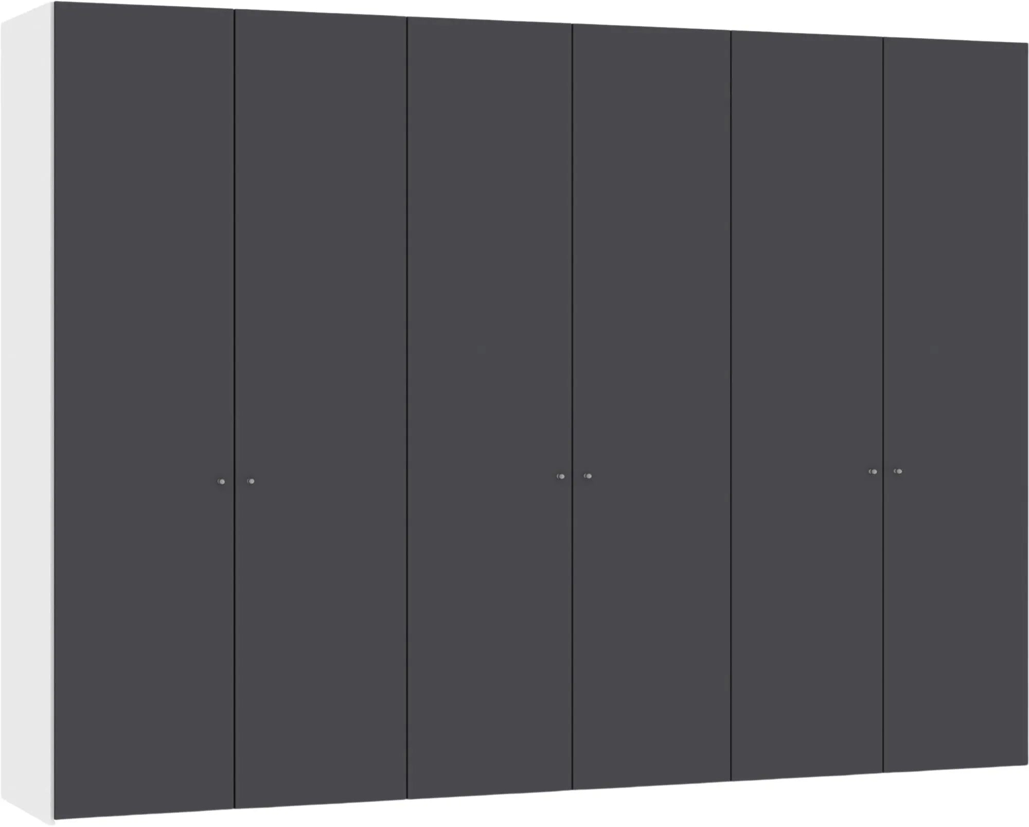 Stilvoller 6-türiger Kleiderschrank in Anthrazit von Jutzler.