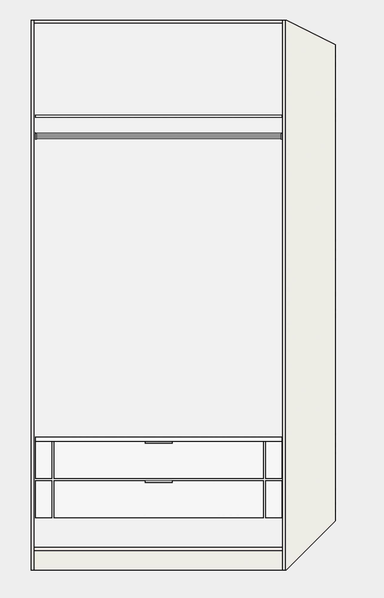 Eleganter 2-türiger Drehtürenschrank in Anthrazit von Jutzler.