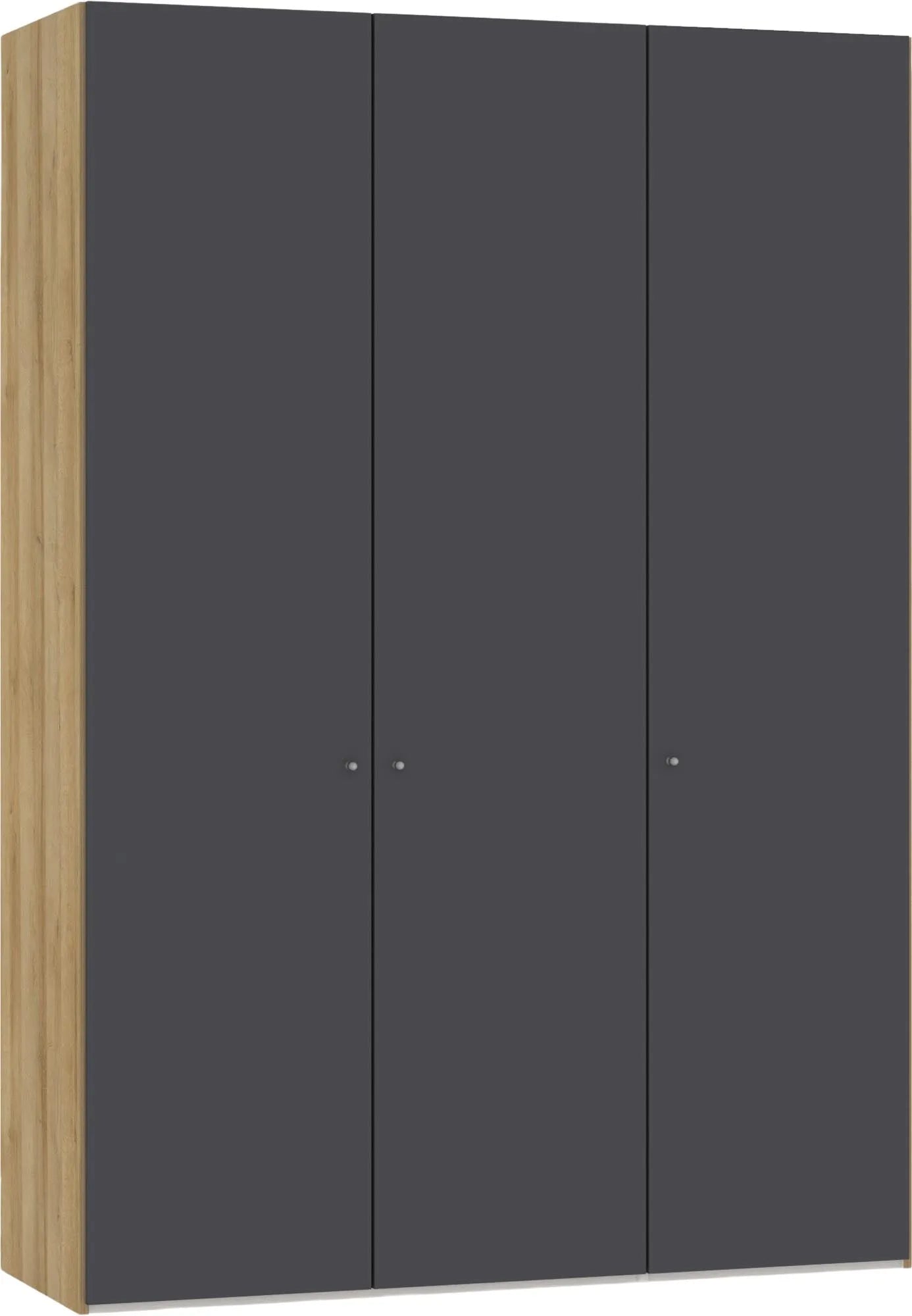 Eleganter Jutzler Drehtürenschrank 3-türig in Anthrazit mit Zubehör.