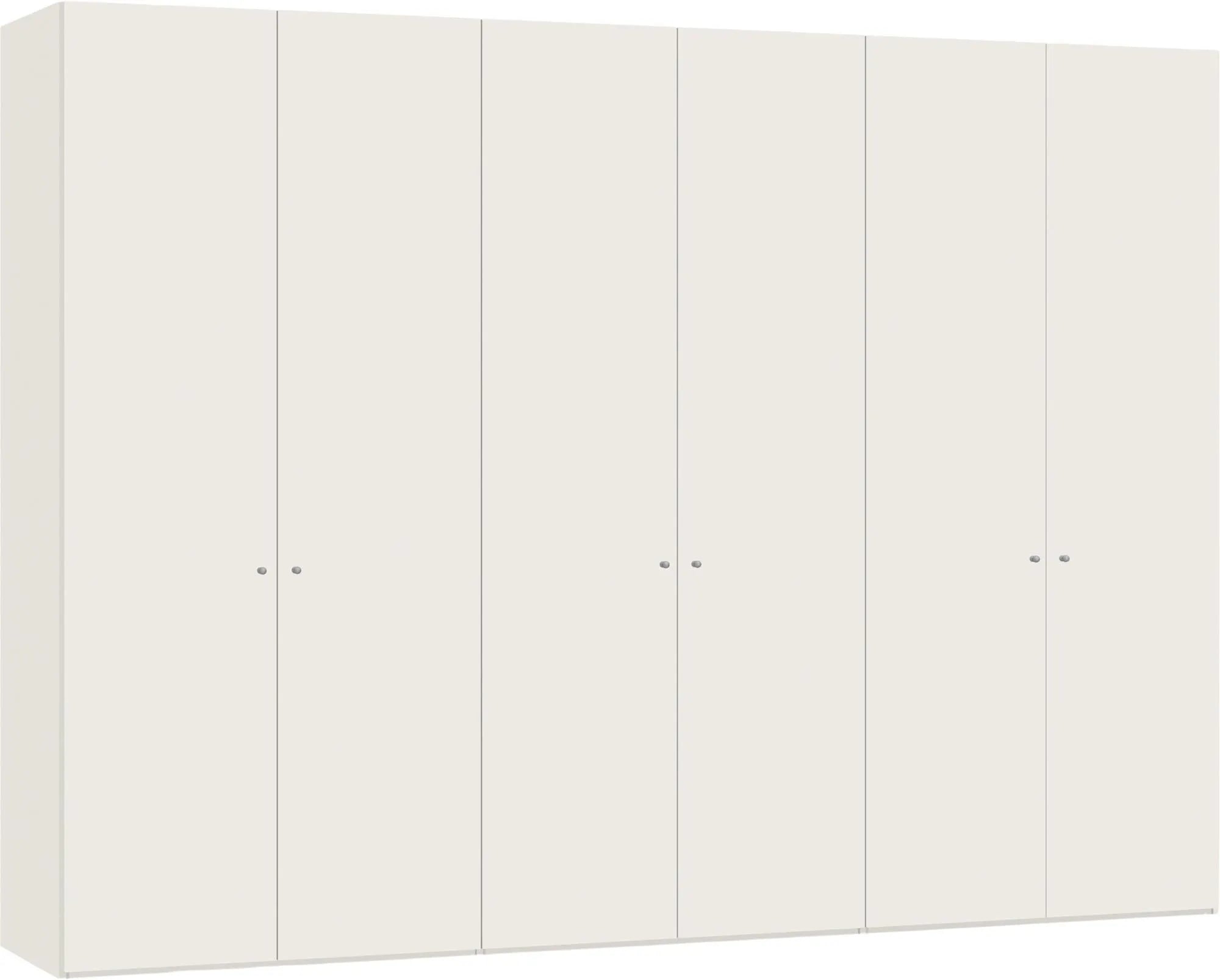 Eleganter 6-türiger Drehtürenschrank in Cremeweiß von Jutzler.