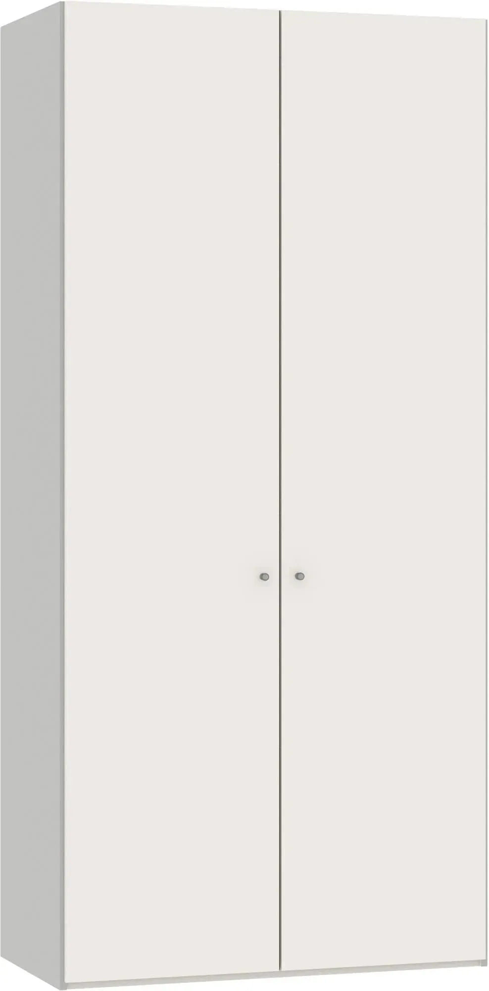 Stilvoller Jutzler Drehtürenschrank, 2-türig, cremeweiß, platzsparend.