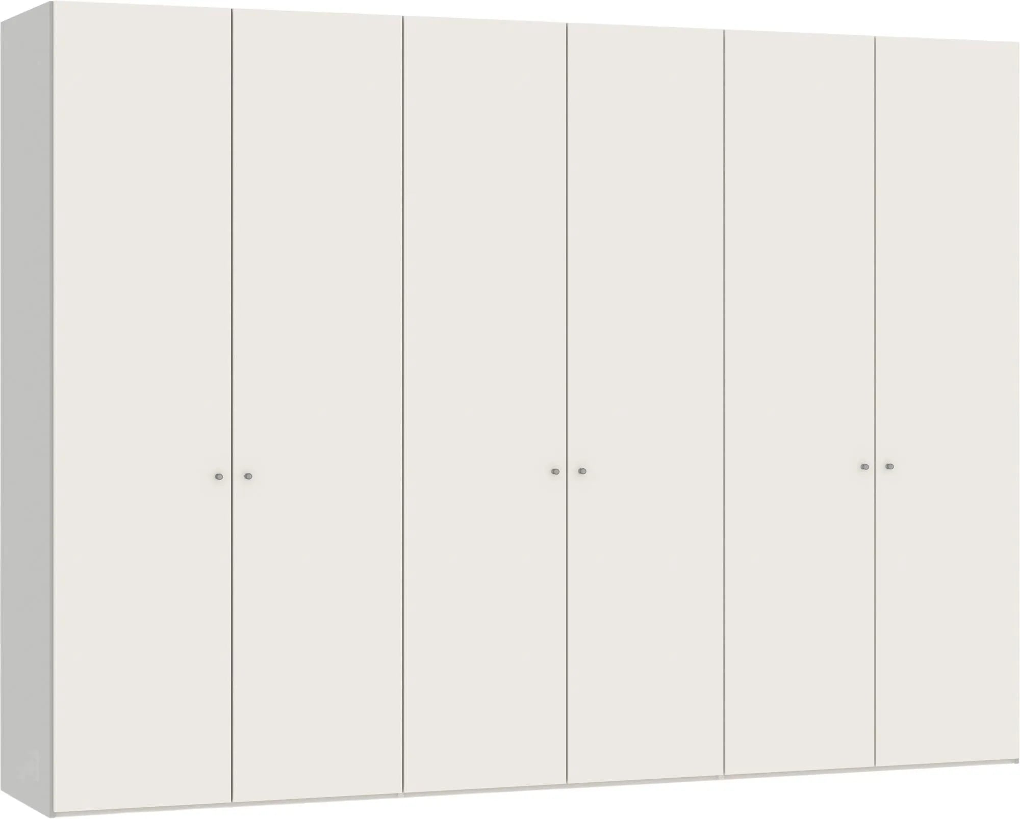 Jutzler Drehtürenschrank 6-türig: Cremeweiß, geräumig, modern.