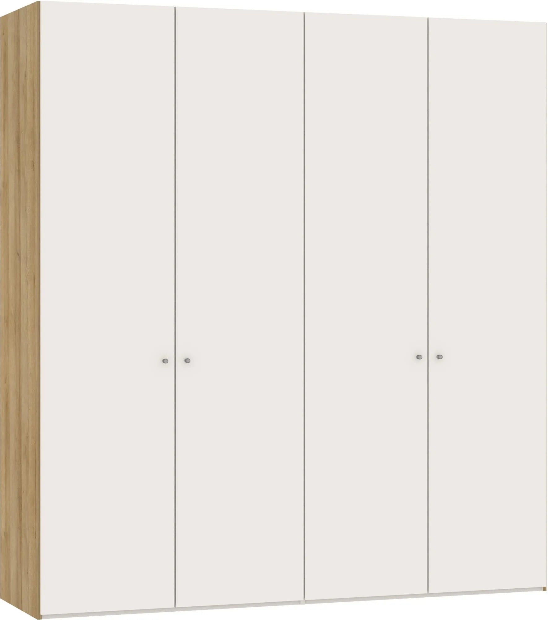 Jutzler 4-türiger Drehtürenschrank Cremeweiß inkl. Zubehör.