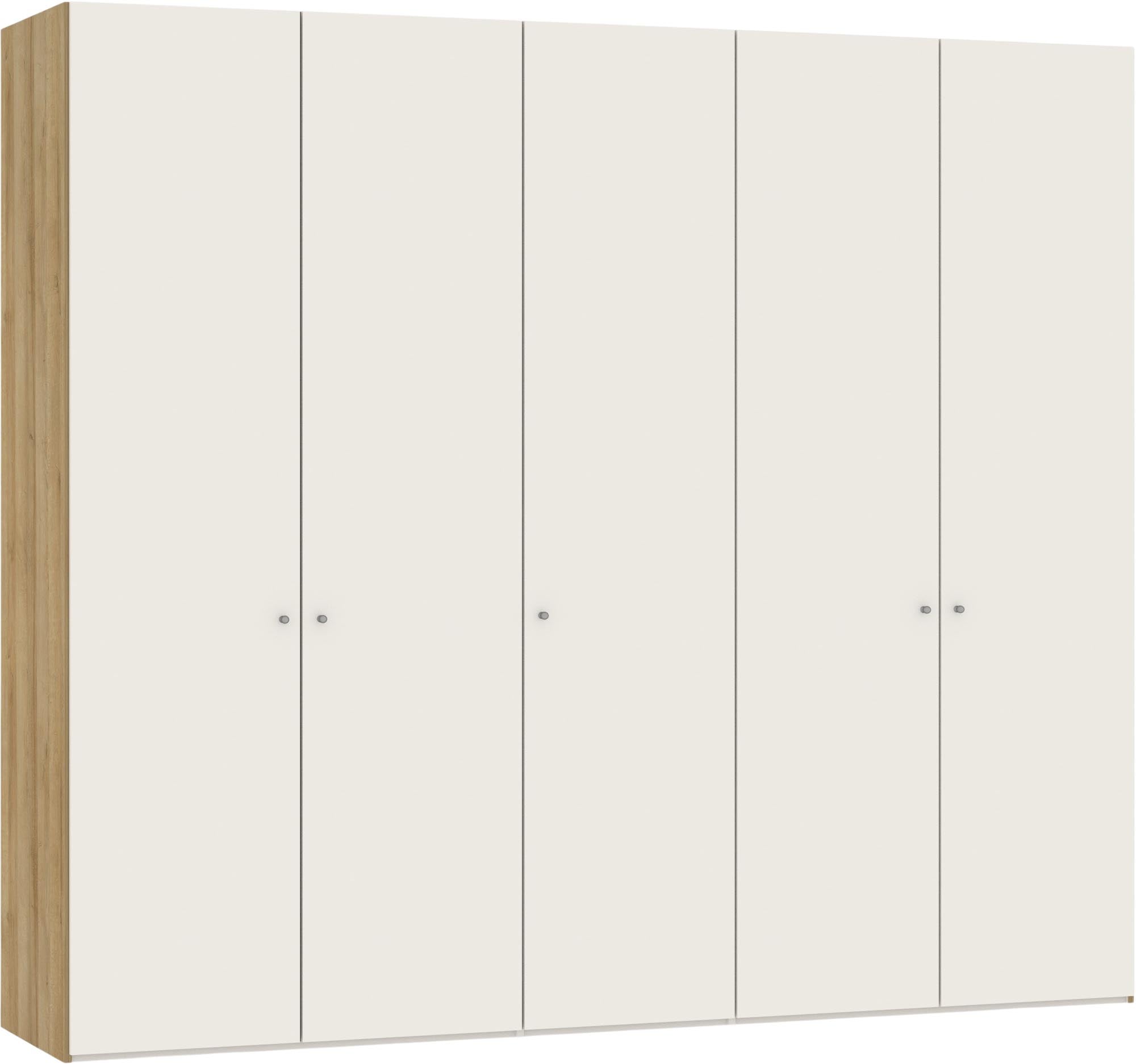 Jutzler Drehtürenschrank, 5 Türen, cremeweiß, modernes Design.