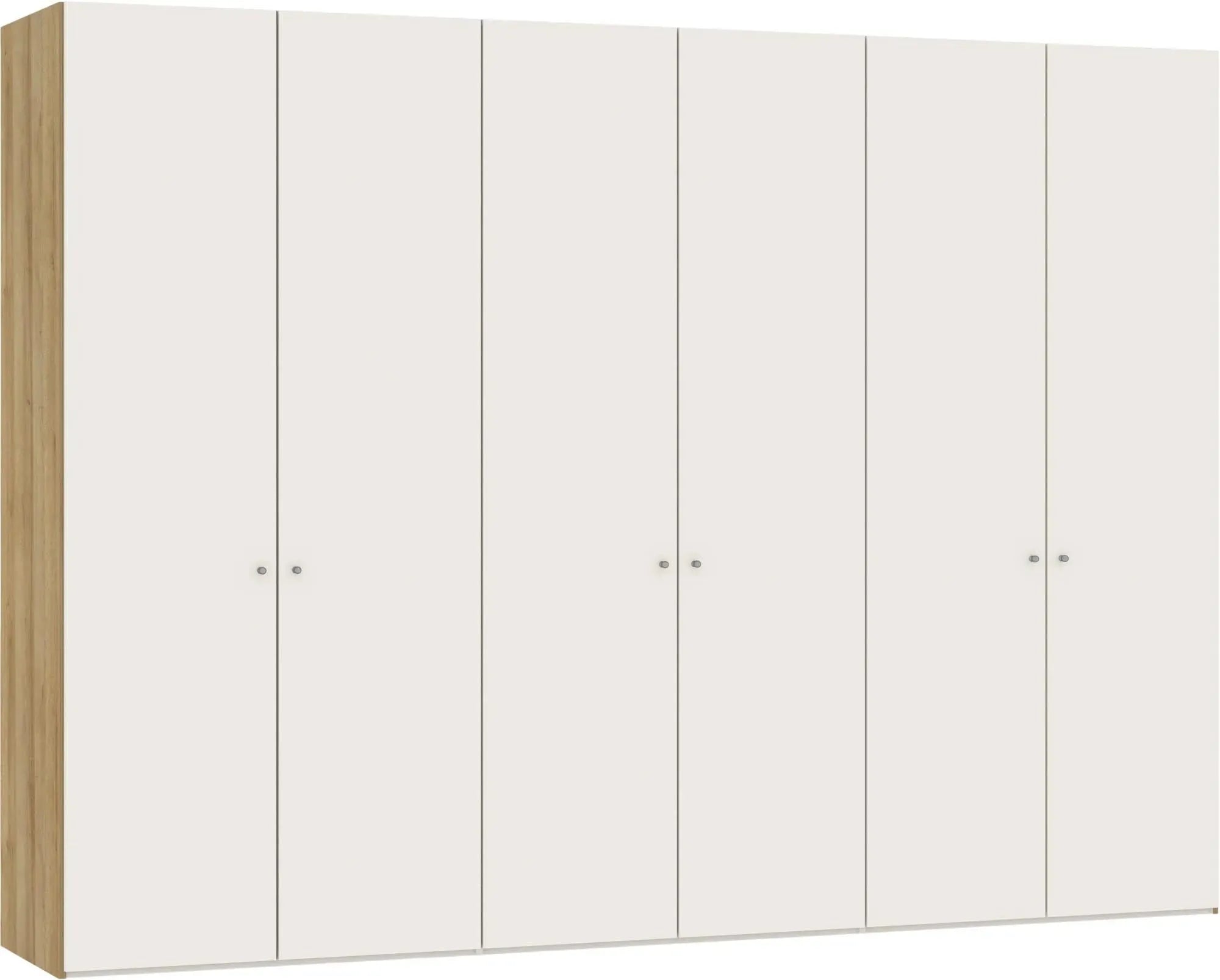 Jutzler 6-türiger Drehtürenschrank, cremeweiß, stilvoll und geräumig.