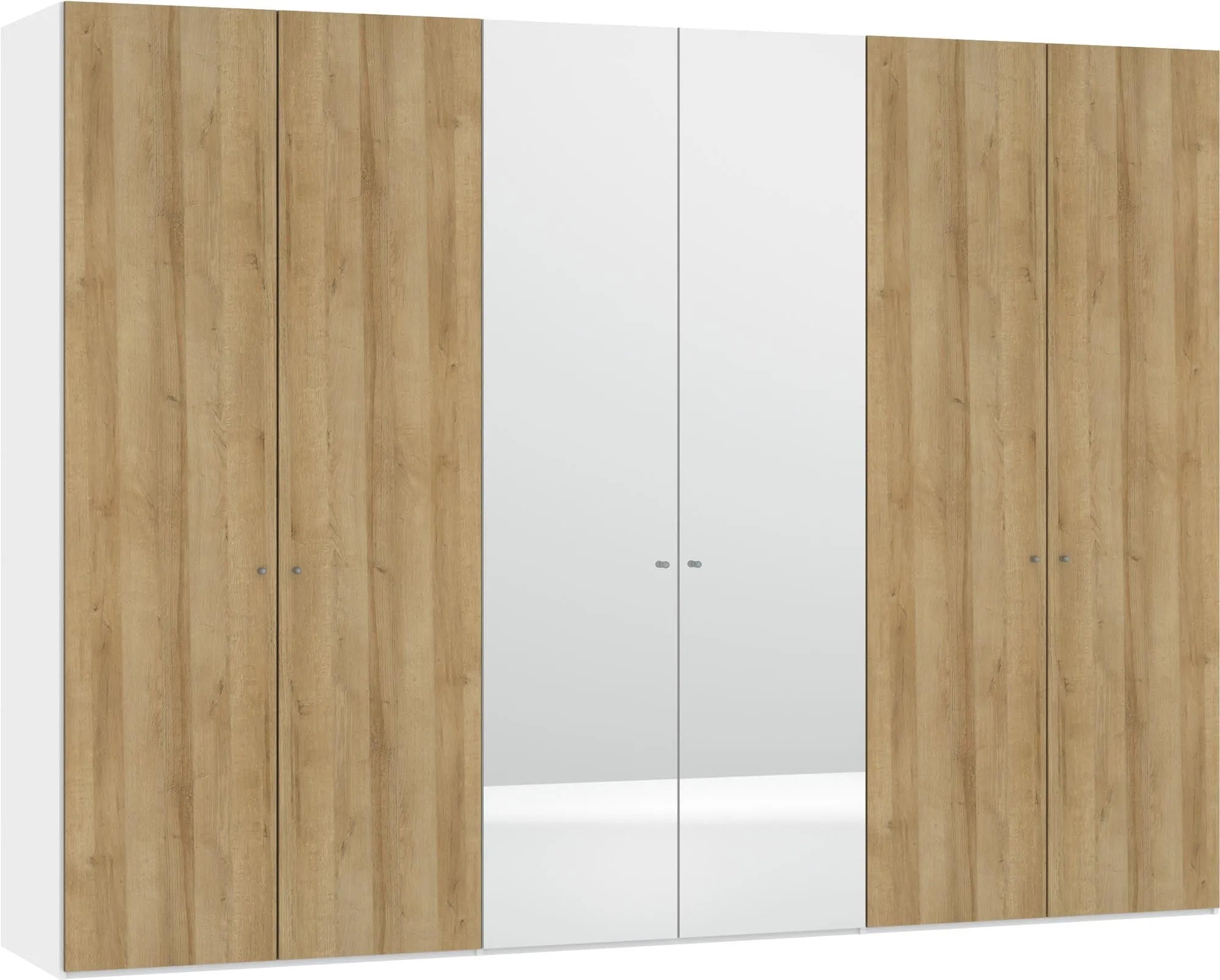 Eleganter Jutzler Eiche-Schrank mit Spiegel, 6 Türen und Zubehör.