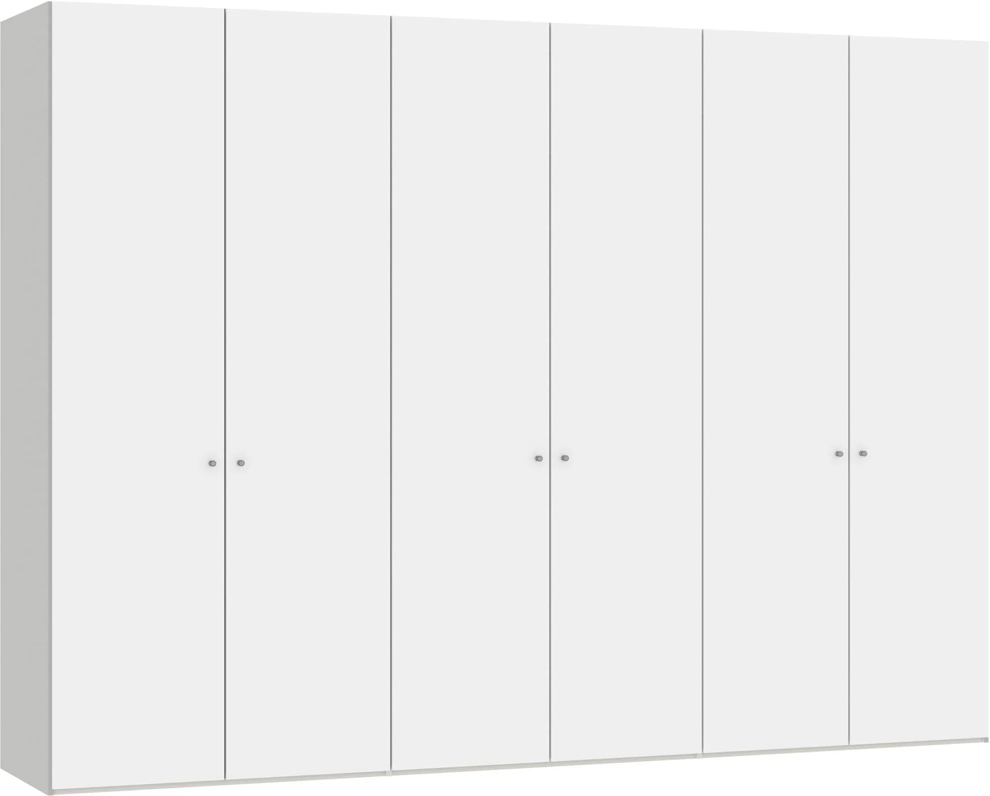Jutzler 6-türiger Drehtürenschrank in Premiumweiß für stilvolle Ordnung.