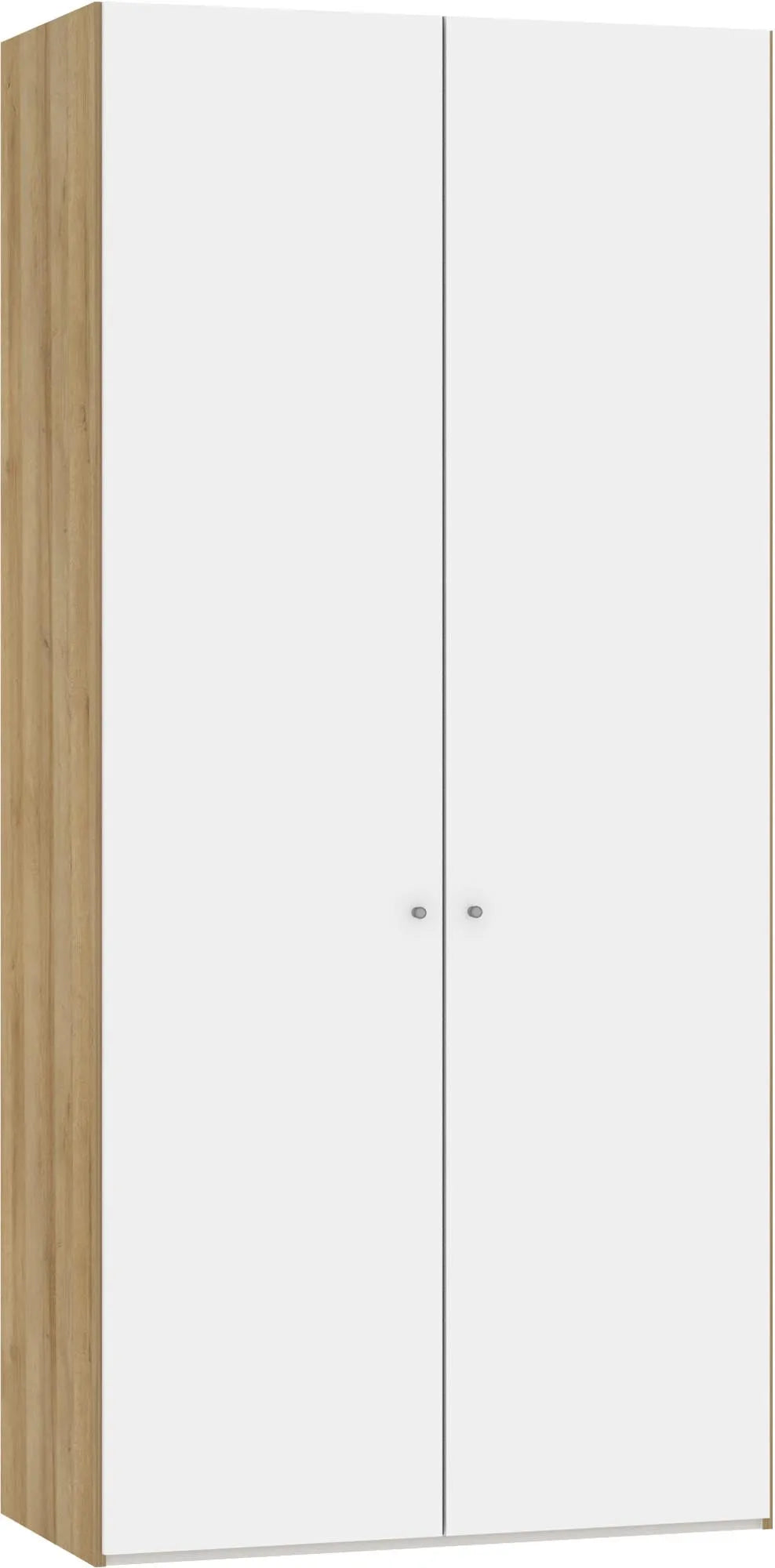 Stilvoller 2-türiger Drehtürenschrank in Premiumweiß von Jutzler.