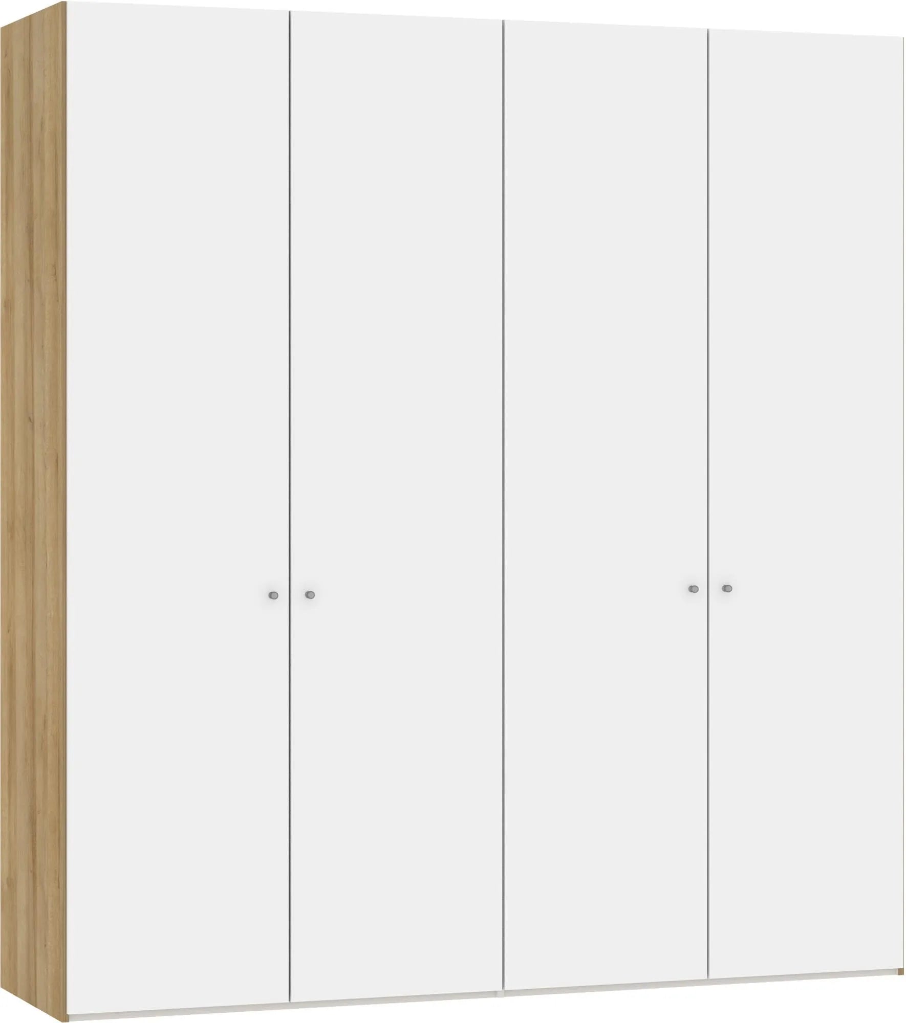 Stilvoller Jutzler Drehtürenschrank, 4 Türen, edles Premiumweiß.