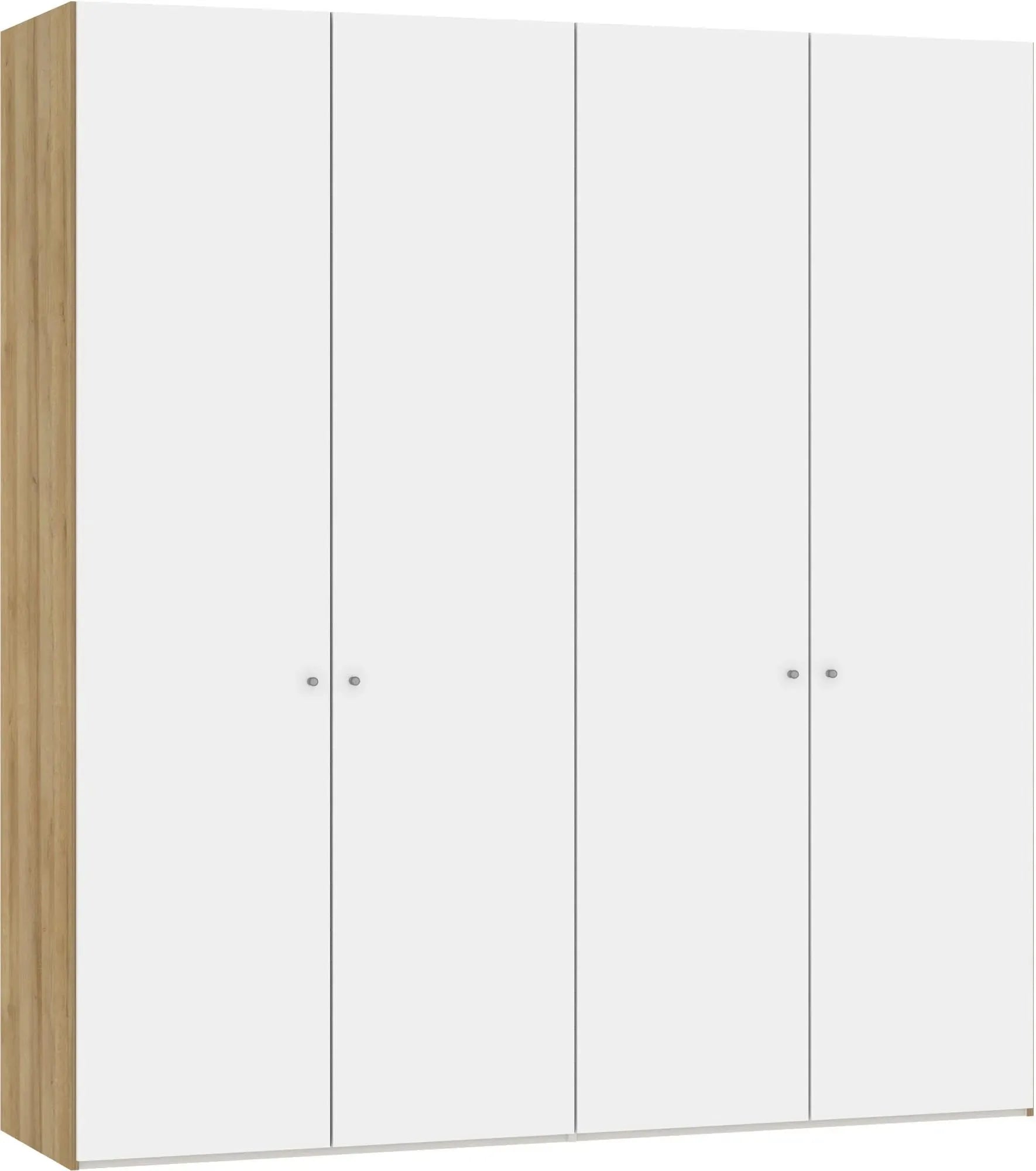 Stilvoller 4-türiger Drehtürenschrank in Premiumweiß von Jutzler.