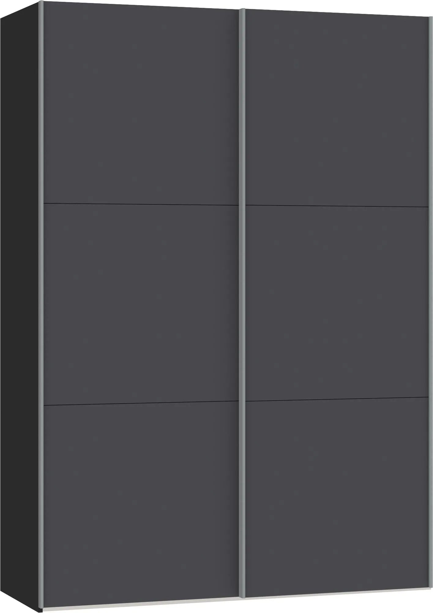 Eleganter Schwebetürenschrank XXS Anthrazit von Jutzler: Funktionalität trifft auf stilvolles Design, individuell konfigurierbar.