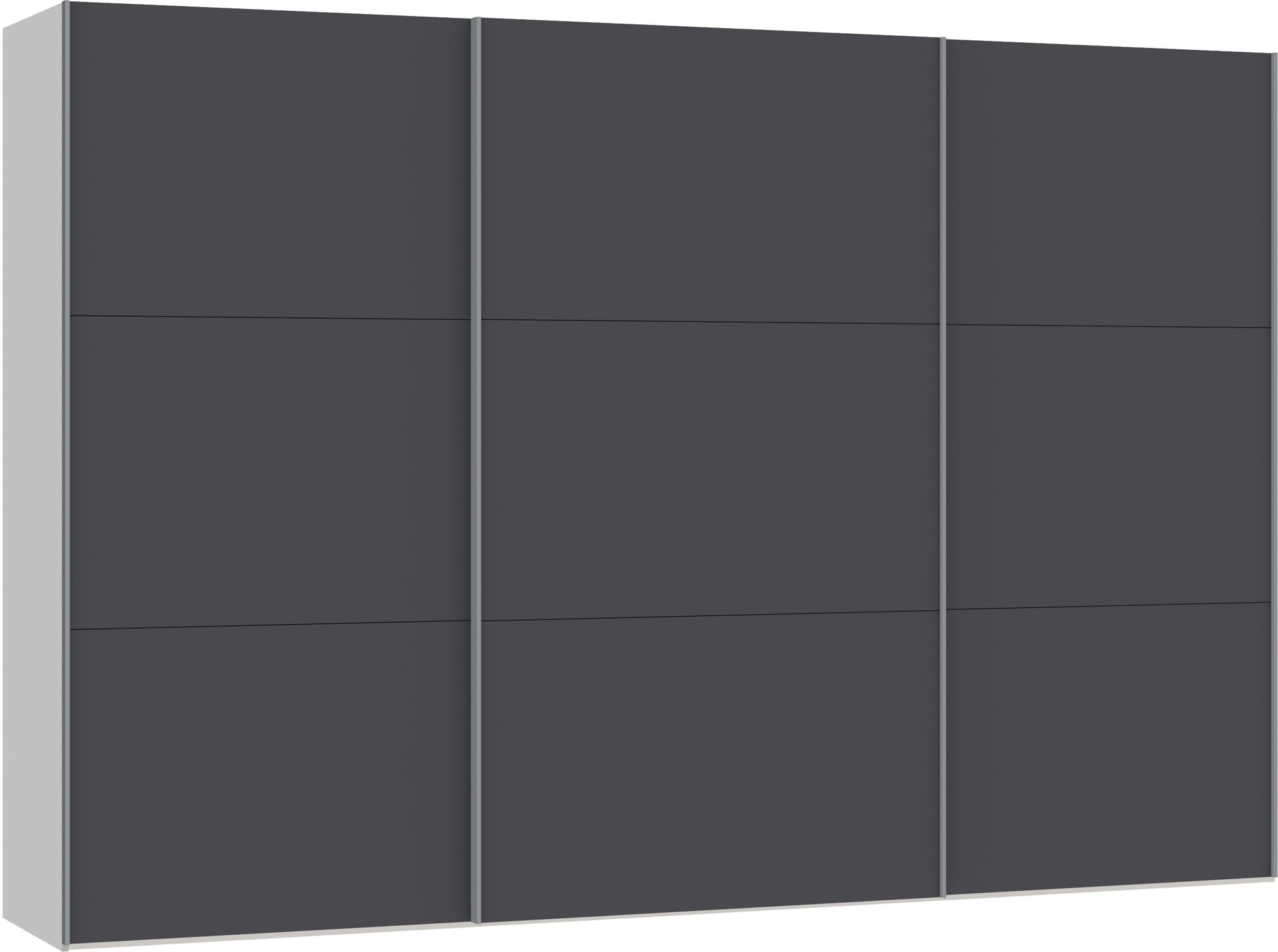 Großer Schwebetürenschrank in Anthrazit mit Zubehör von Jutzler.
