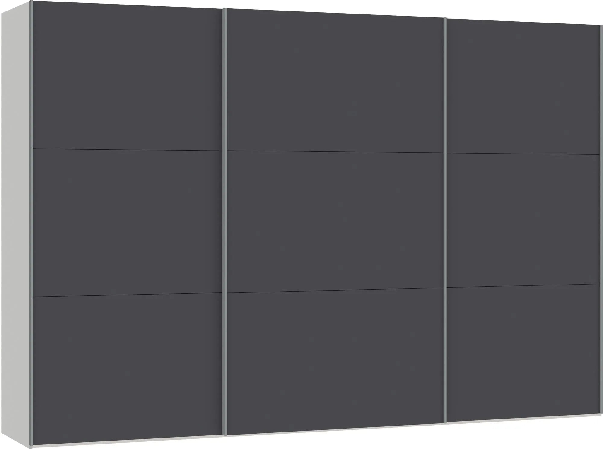 Großer Schwebetürenschrank in Anthrazit mit Zubehör von Jutzler.
