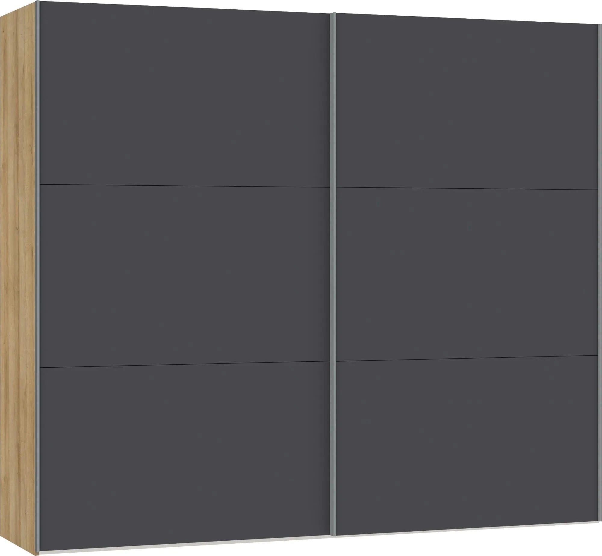 Jutzler Schwebetürenschrank M: Anthrazit, modern und platzsparend.