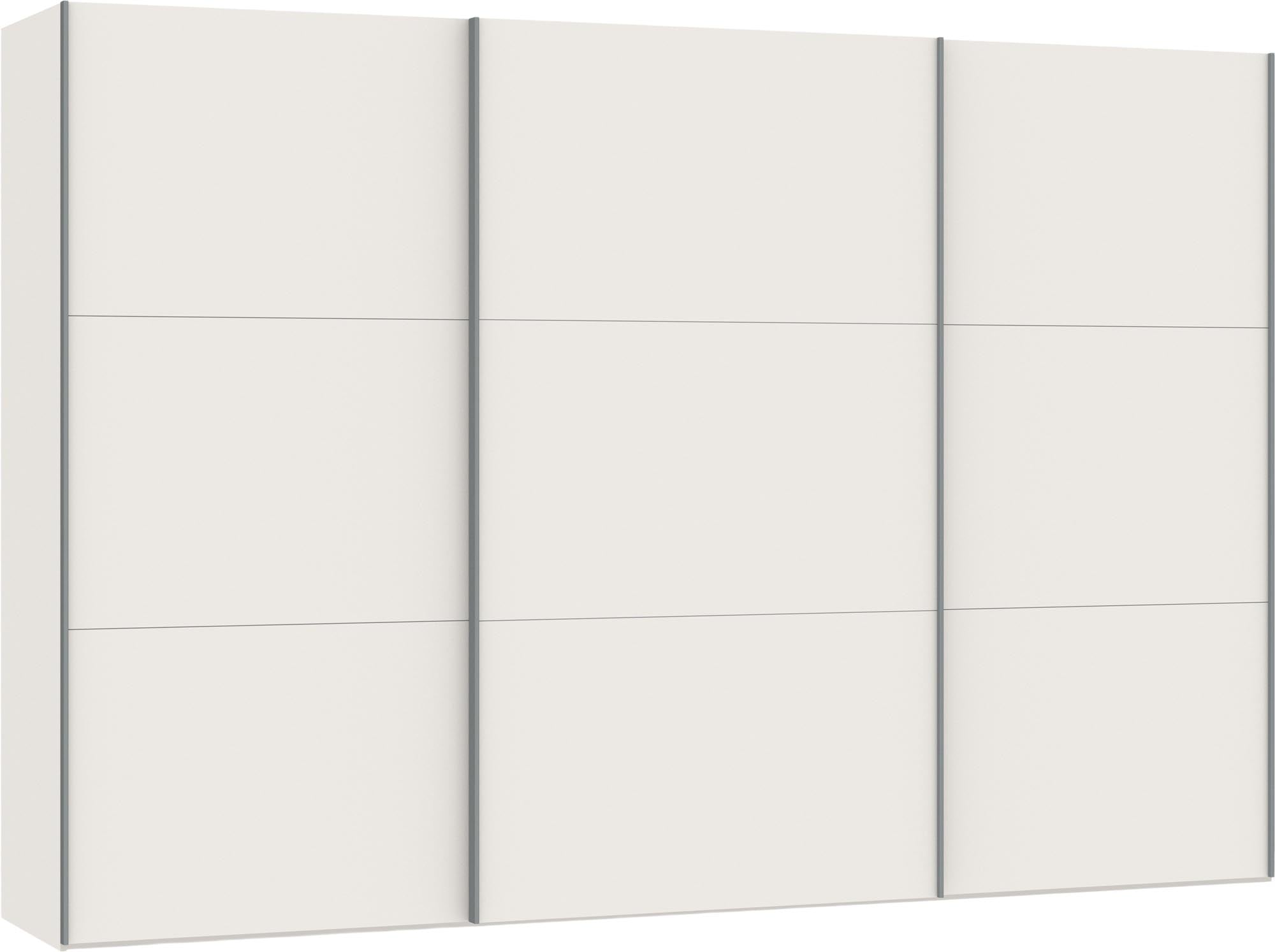Großer Schwebetürenschrank in Cremeweiß von Jutzler für stilvolle Räume.