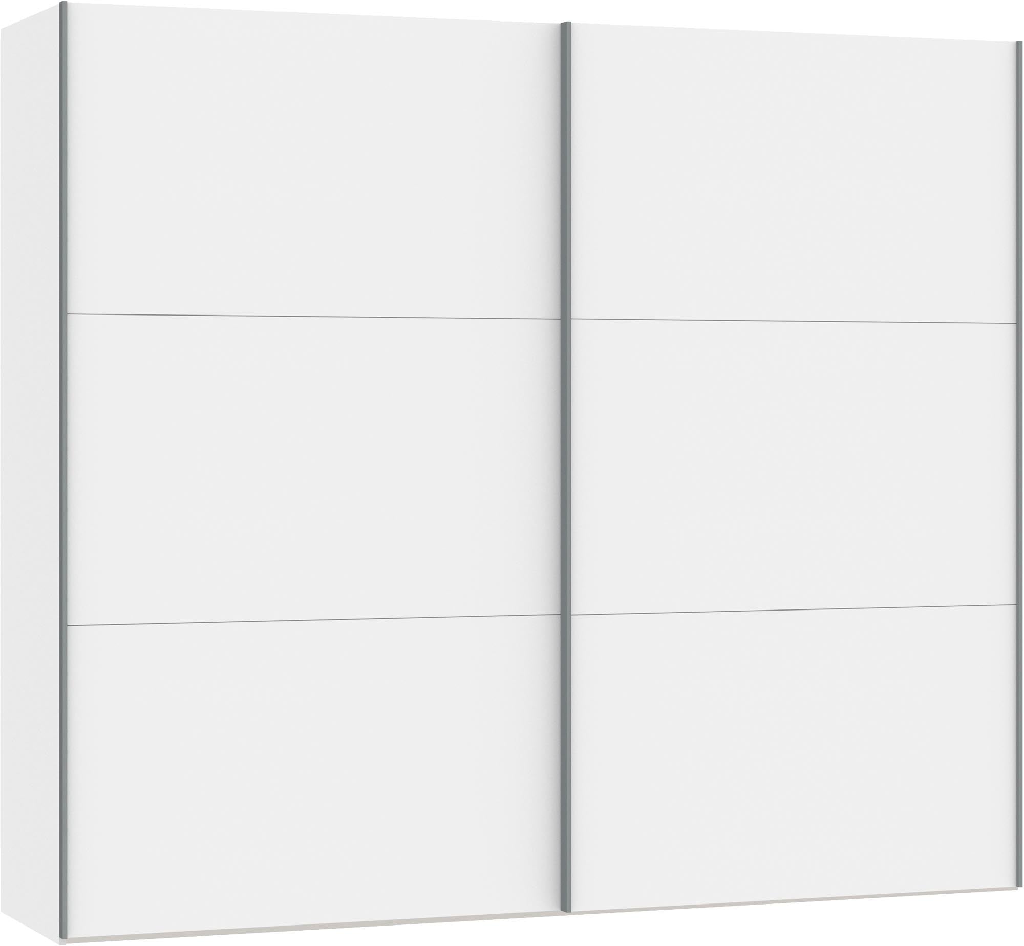 Jutzler Schwebetürenschrank M: Premiumweiß, modern und platzsparend.