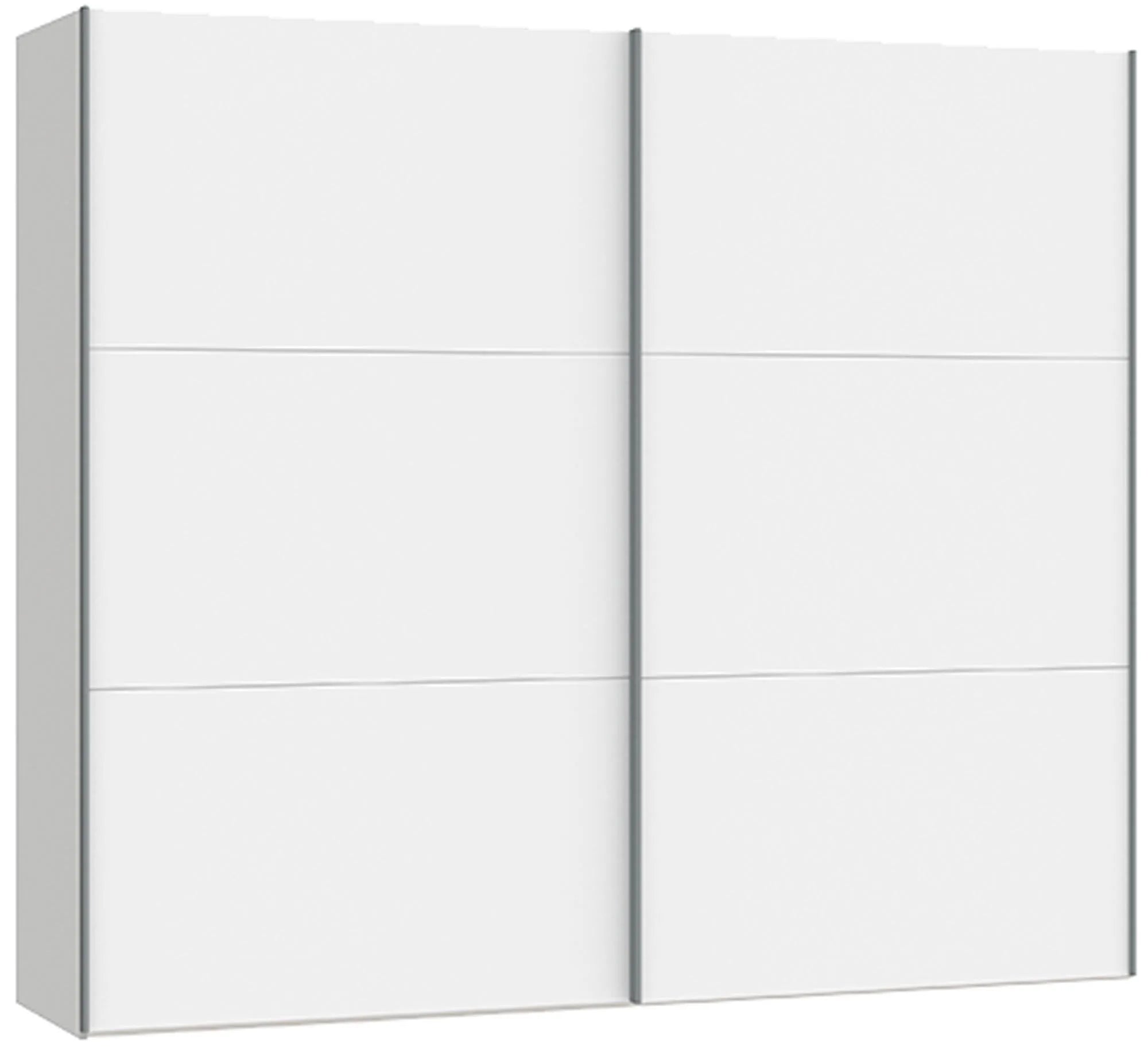 Jutzler Schwebetürenschrank M: Premiumweiß, modern und platzsparend.
