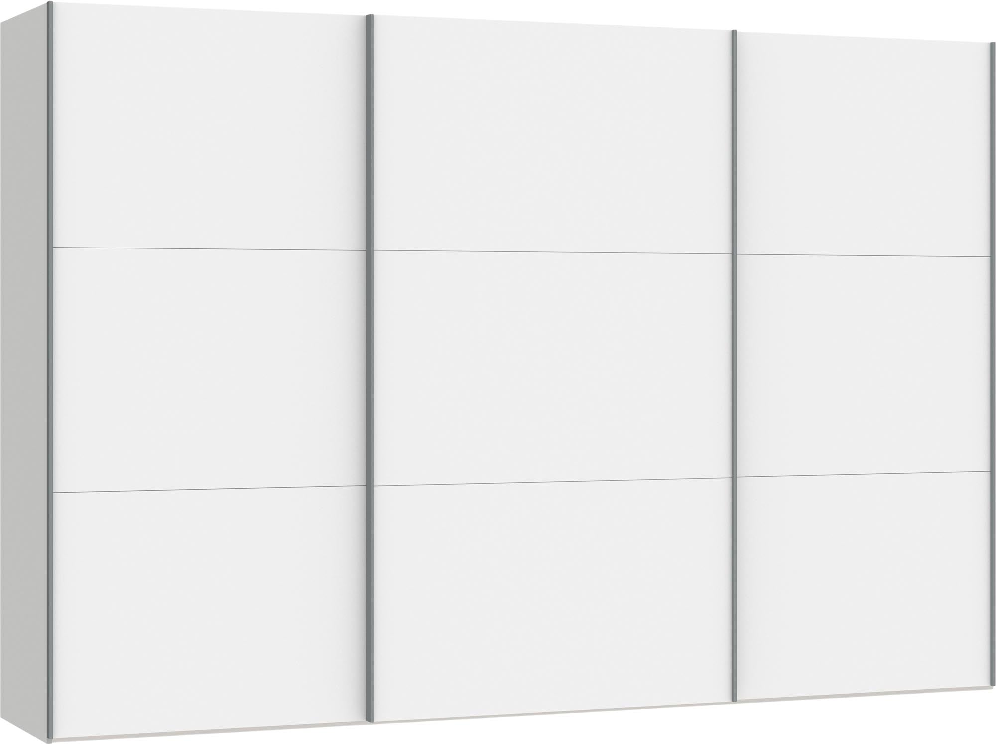 Jutzler XXL Schwebetürenschrank: Premiumweiß, modern und geräumig.