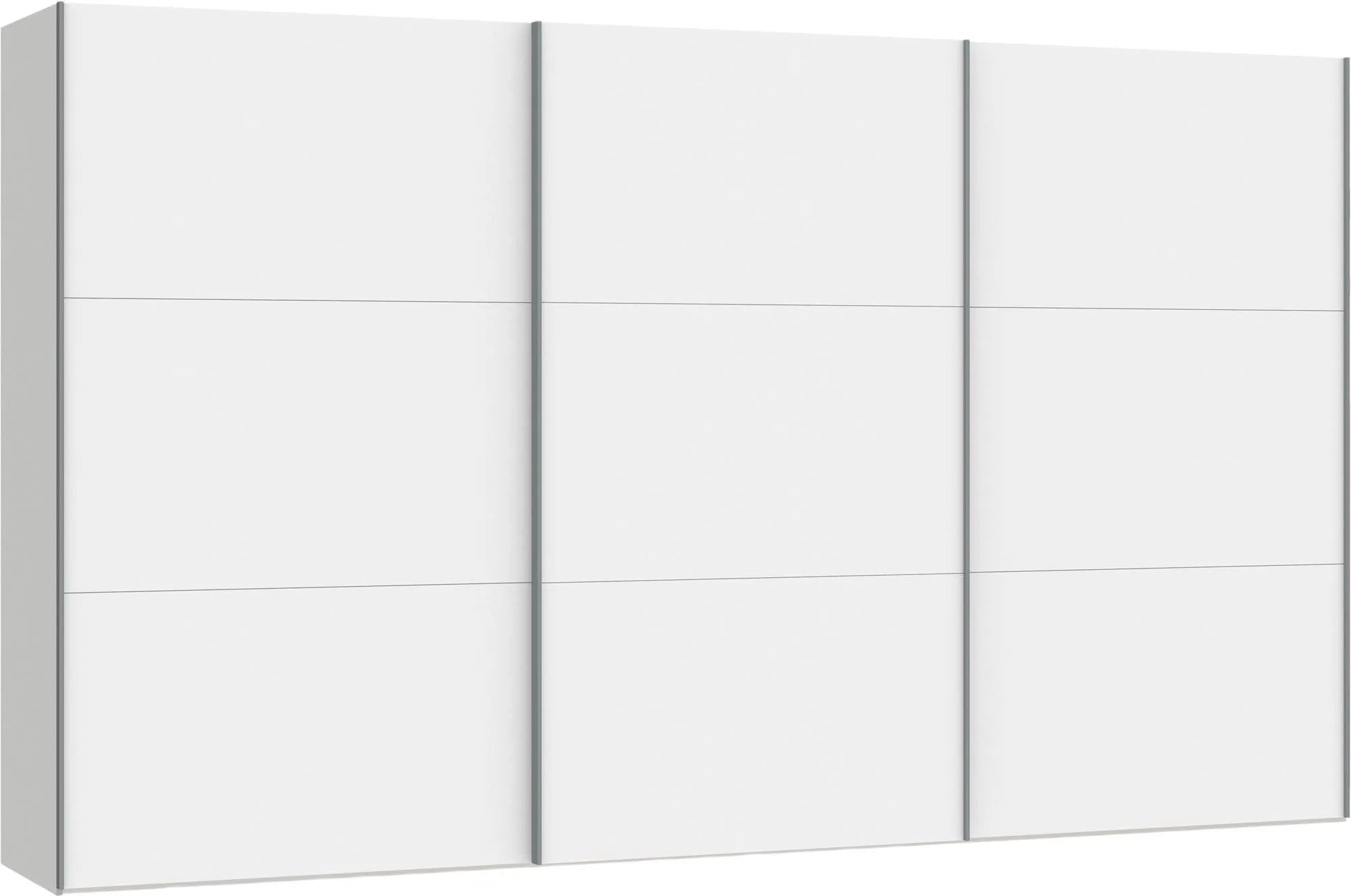 Jutzler Schwebetürenschrank: Premiumweiß, extra groß, zeitloses Design.