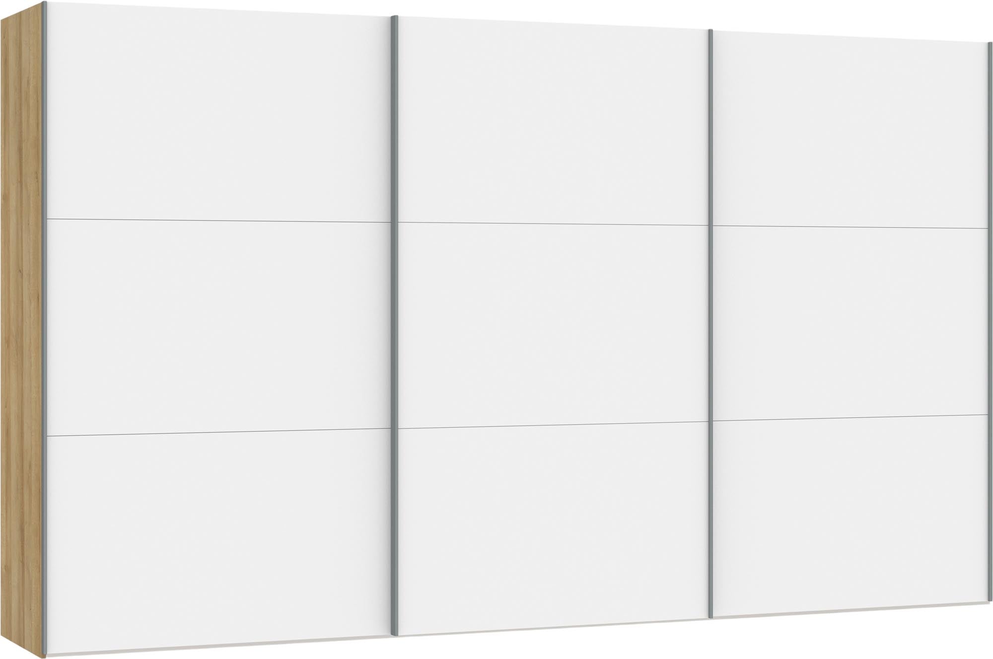 Geräumiger Schwebetürenschrank in Premiumweiß von Jutzler, stilvoll.