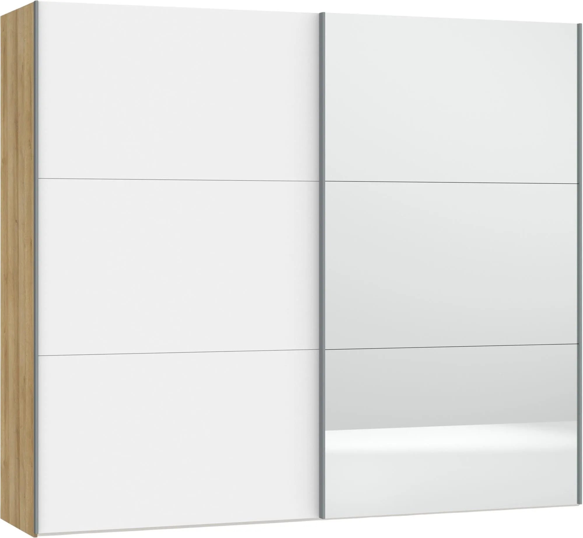 Eleganter Schwebetürenschrank in Weiß mit Spiegel von Jutzler.