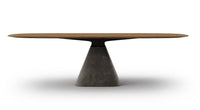Anthracite de pont de table ovale