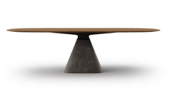Anthracite de pont de table ovale