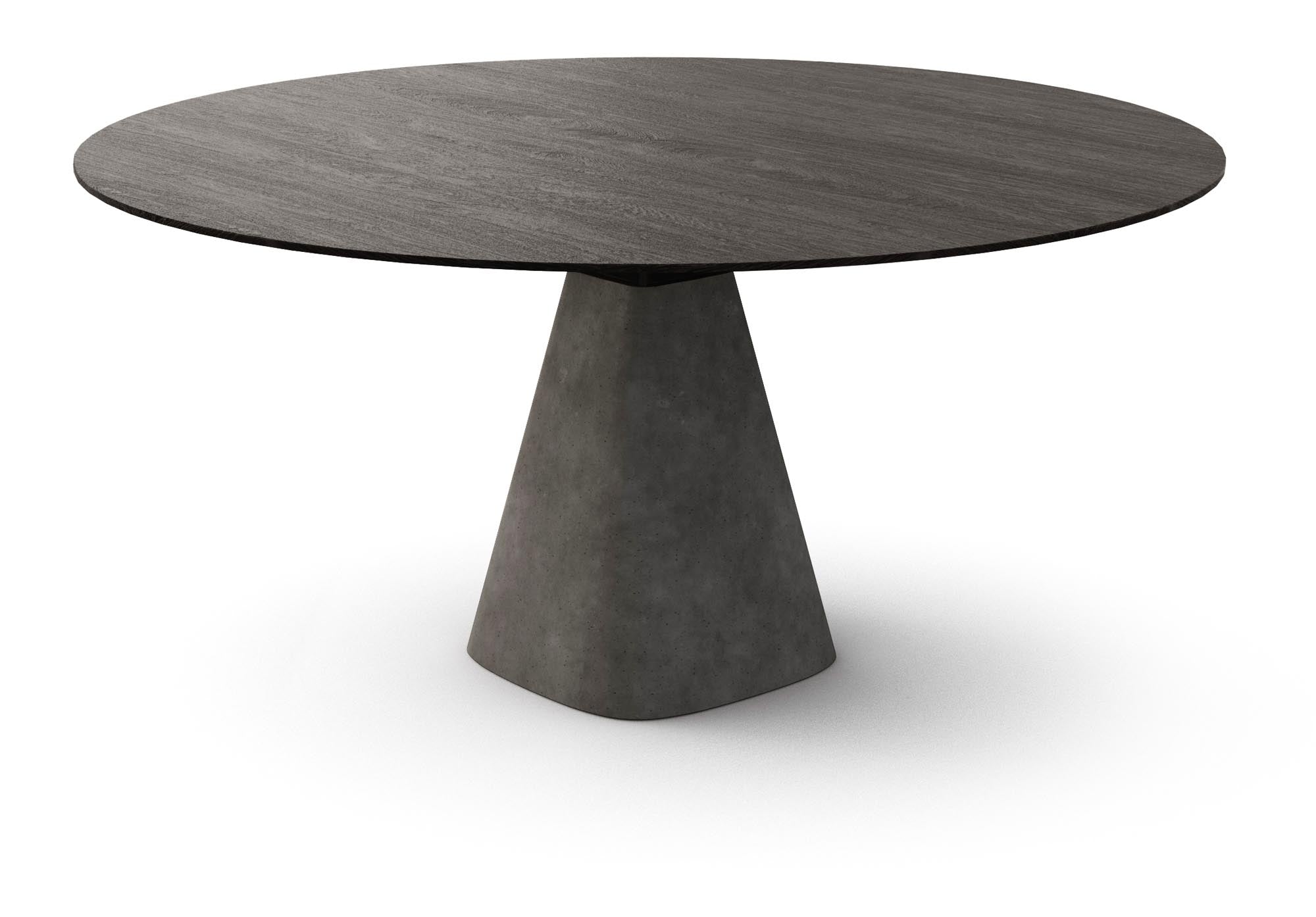 Eleganter Mobimex Bridge Round Tisch in tiefem Anthrazitton.