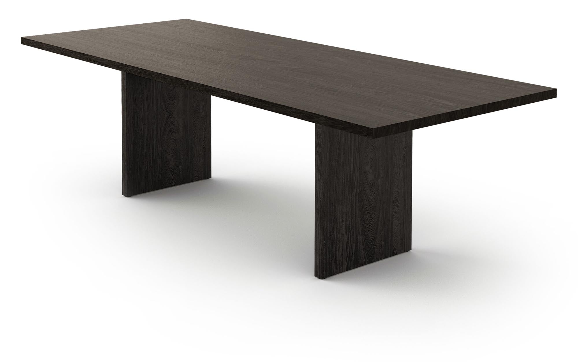Eleganter Mobimex Flank Tisch mit integriertem Kabelsystem.