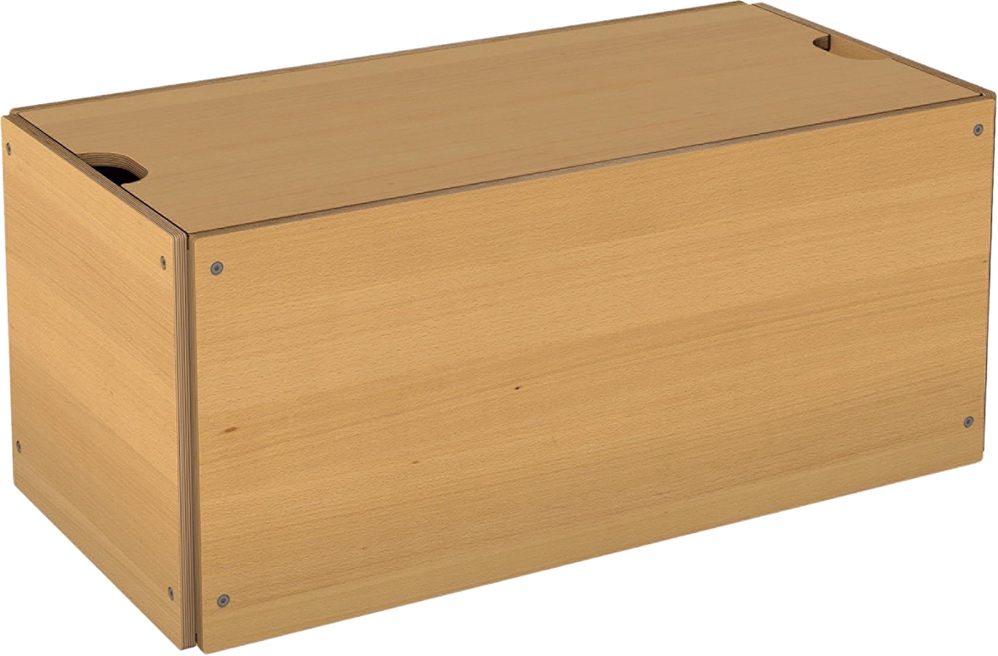 Eleganter Bettkasten mit Deckel, ideal für stilvolle Aufbewahrung.