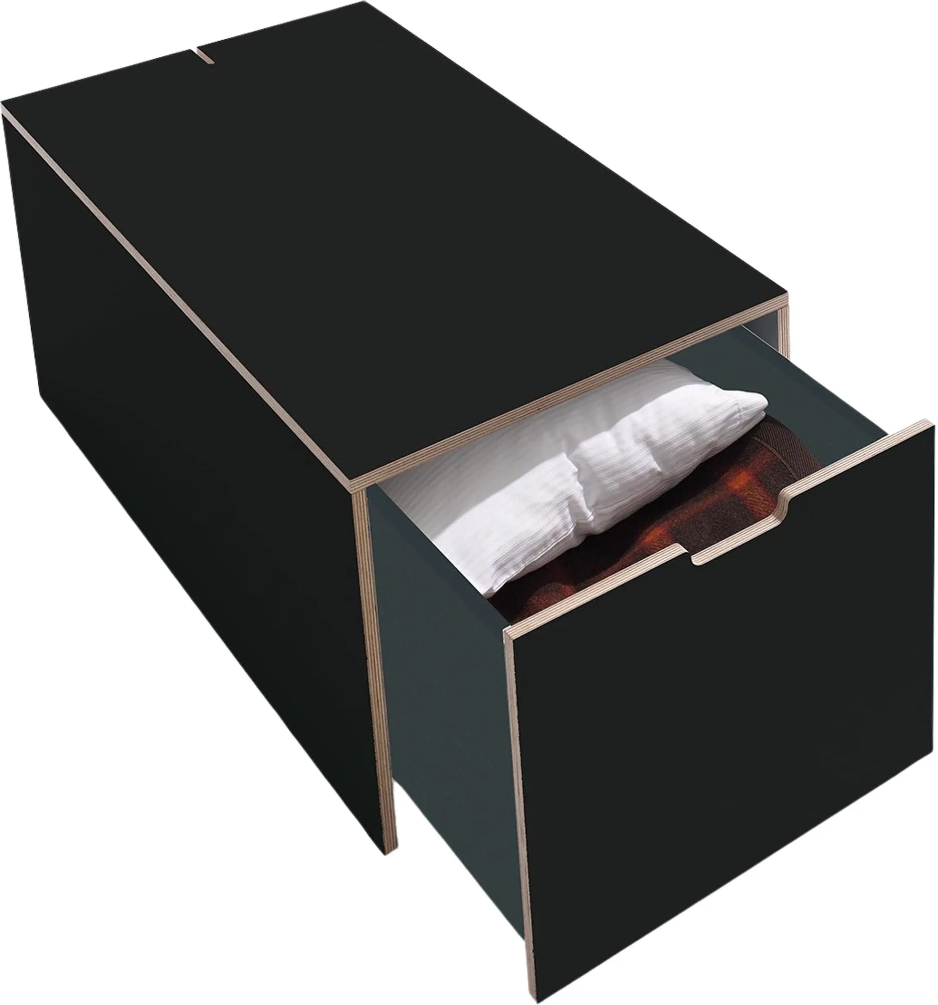 Bettkasten16: Eleganter Stauraum mit großzügigem Schubfach.